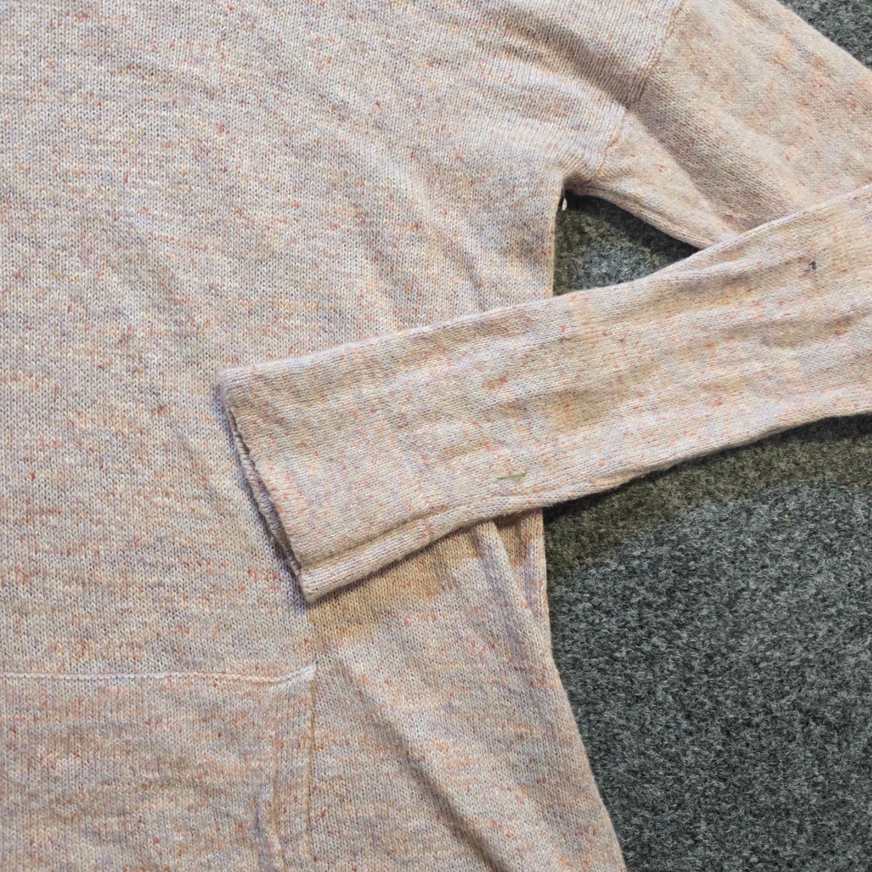 J. Jill J. Jill Sweater Womens PS Petite Pink Tan Knit Hoodie Pockets Soft Casual Pullover Long Sleeve Size S / US 4 / IT 40 - 3 Thumbnail