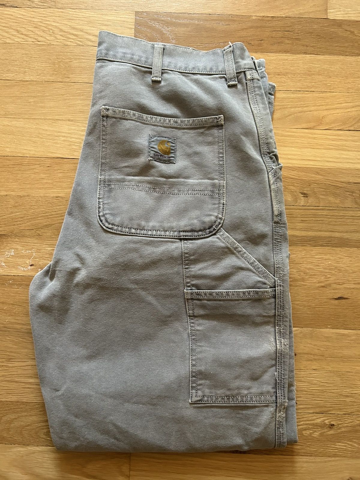 Carhartt Wip Carhartt WIP single knee pant grey canvas 34x32 Size US 34 / EU 50 - 3 Thumbnail