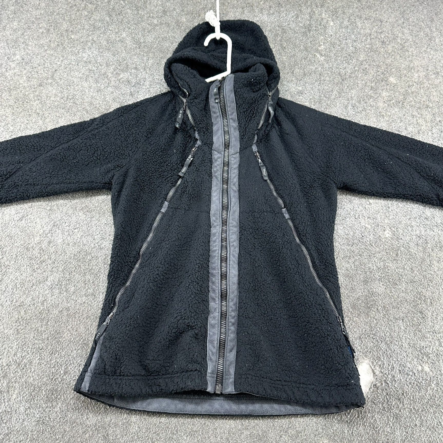 Vintage Kuhl Jacket Womens Small Black Fleece Hooded Full Zip Regular Size S / US 4 / IT 40 - 3 Thumbnail