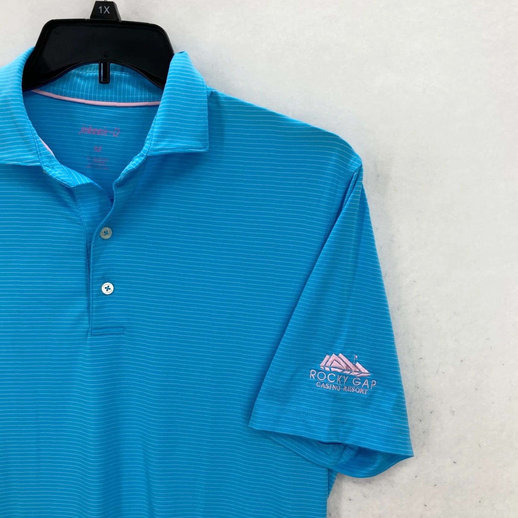 johnnie-O johnnie-O Albatross Prep-Formance Striped Polo Mens M Blue Rugby Gap? Golf Size US M / EU 48-50 / 2 - 2 Thumbnail