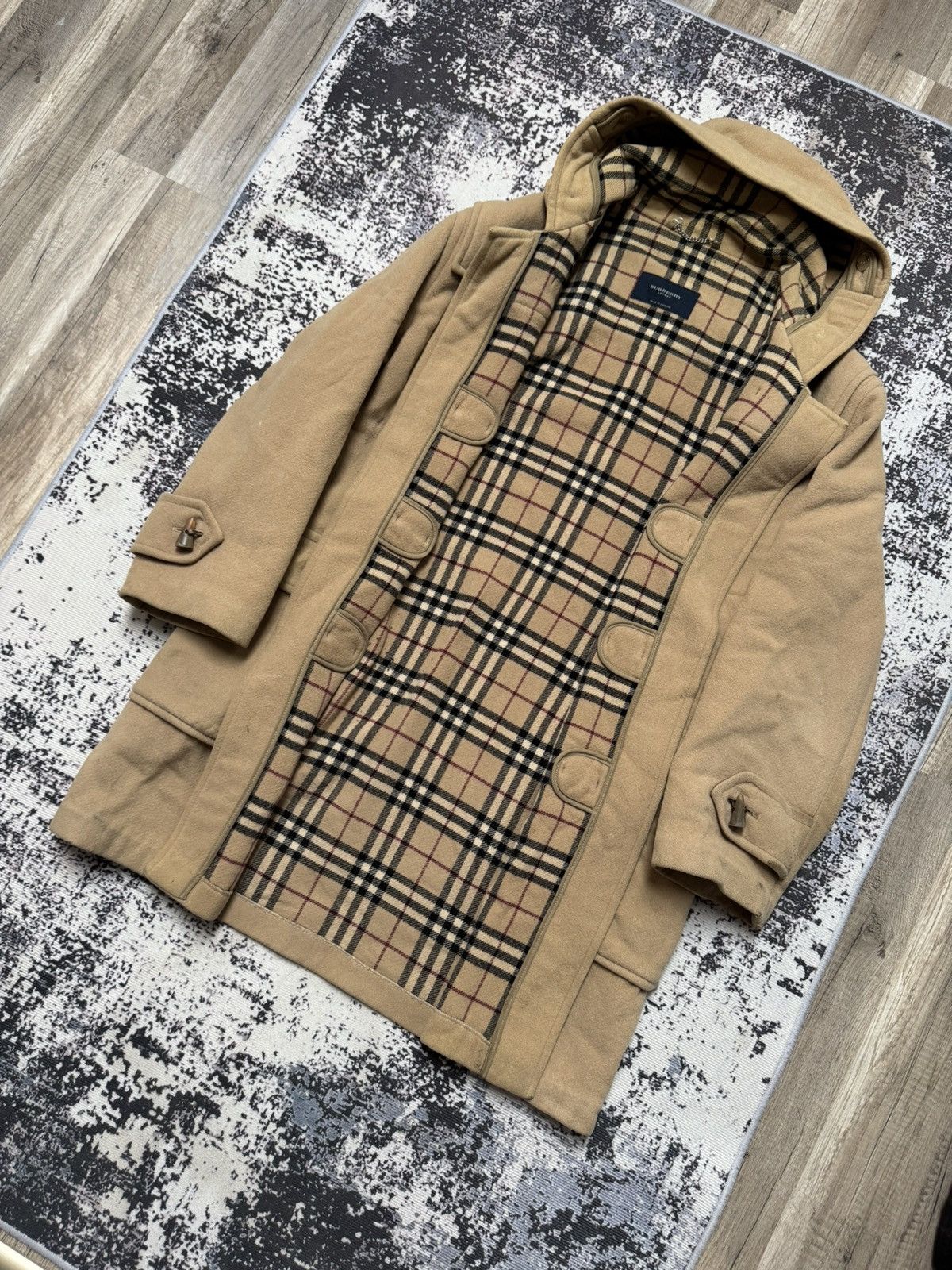 Burberry Burberry Vintage Nova Check Wool Duffle Coat XL Size US XL / EU 56 / 4 - 2 Thumbnail