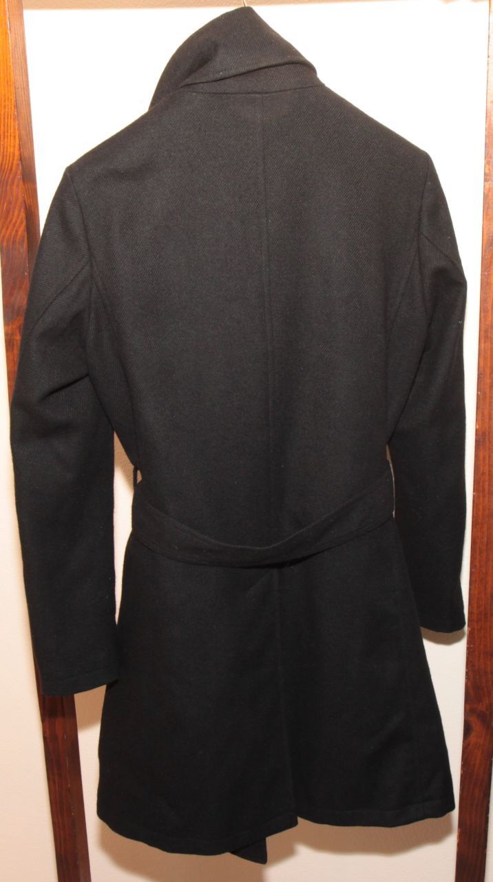 Tornado Mart Melton Wool Asymmetric Zip High Neck Coat Size US M / EU 48-50 / 2 - 2 Thumbnail