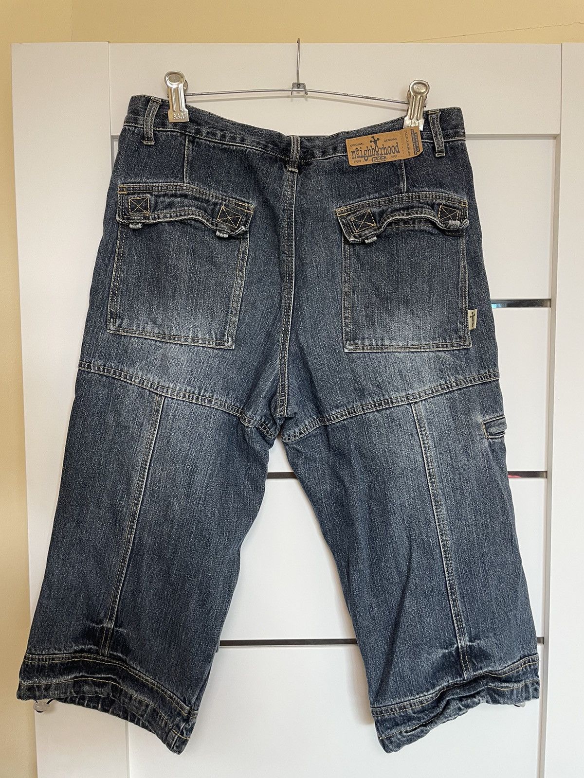Vintage Rare💥Neighbourhood Y2K jeans shorts Size US 34 / EU 50 - 3 Thumbnail