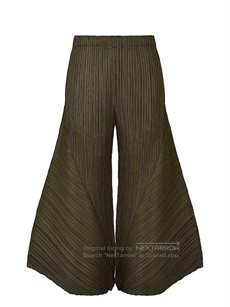 Issey Miyake Issey Miyake size:3 Khaki Irregular Pants Size 22" - 6 Thumbnail