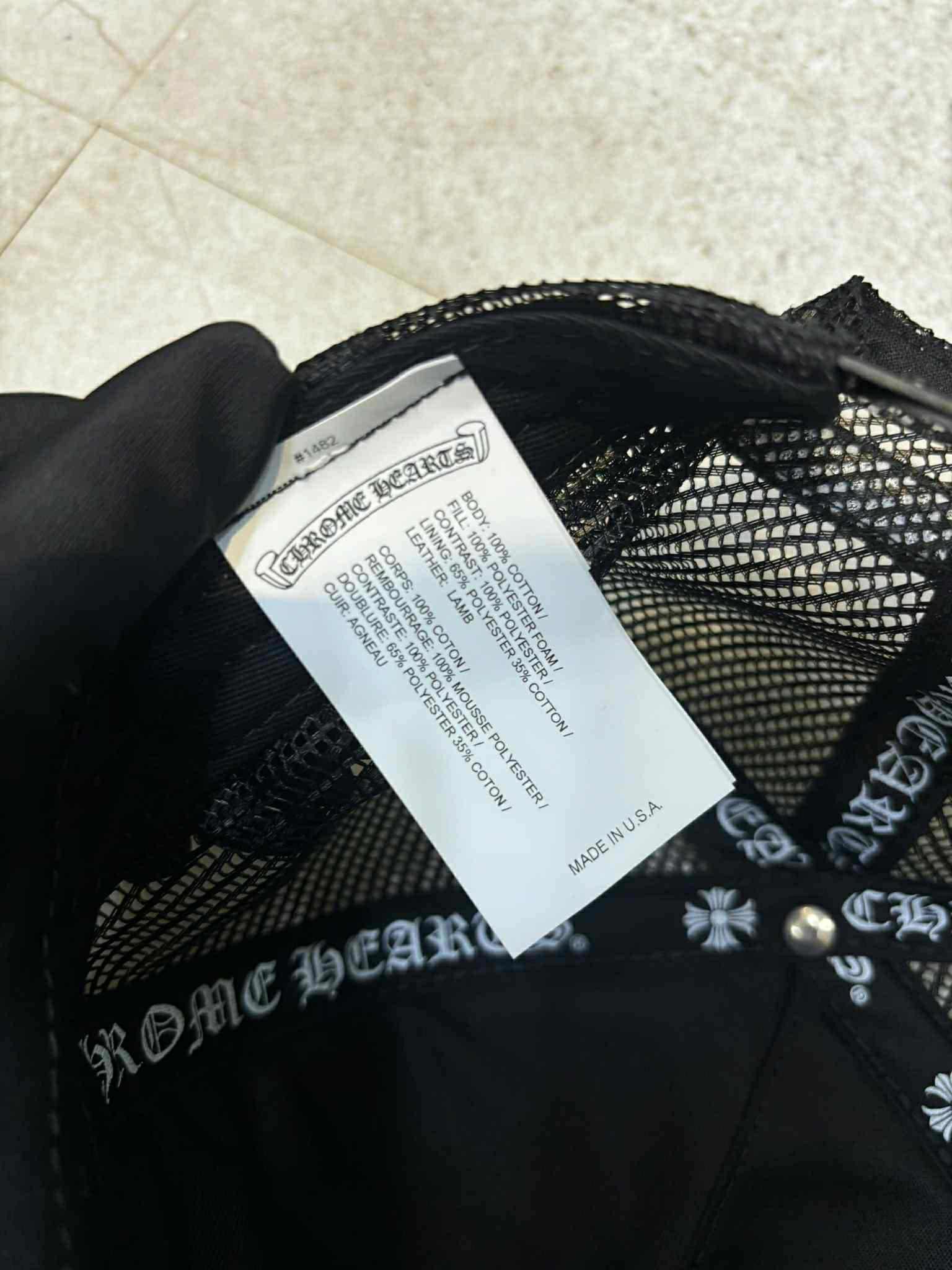 Chrome Hearts Chrome Hearts Cemetery Leather Patch Black Trucker Hat Size ONE SIZE - 11 Thumbnail