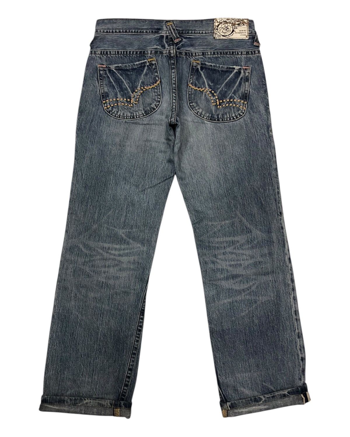 Hysteric Glamour × Japanese Brand × Vintage SICK DENIM BRAPPERS SELVEDGE DISTRESSED DENIM JEANS Size US 32 / EU 48 - 6 Thumbnail
