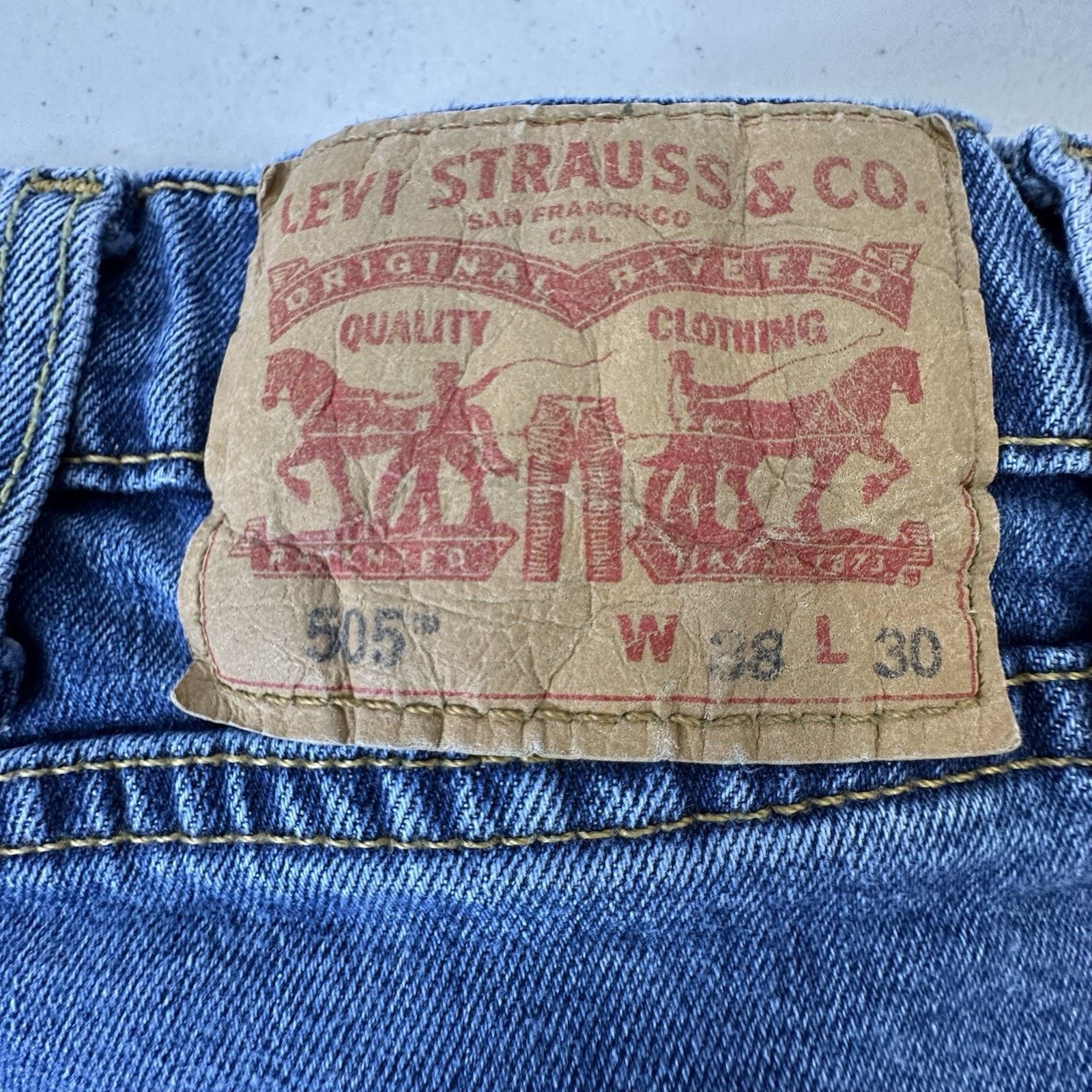 Levi's Mens Levi's 505 Straight Leg Jeans Blue sz 38x30 Classic Size US 38 / EU 54 - 6 Thumbnail