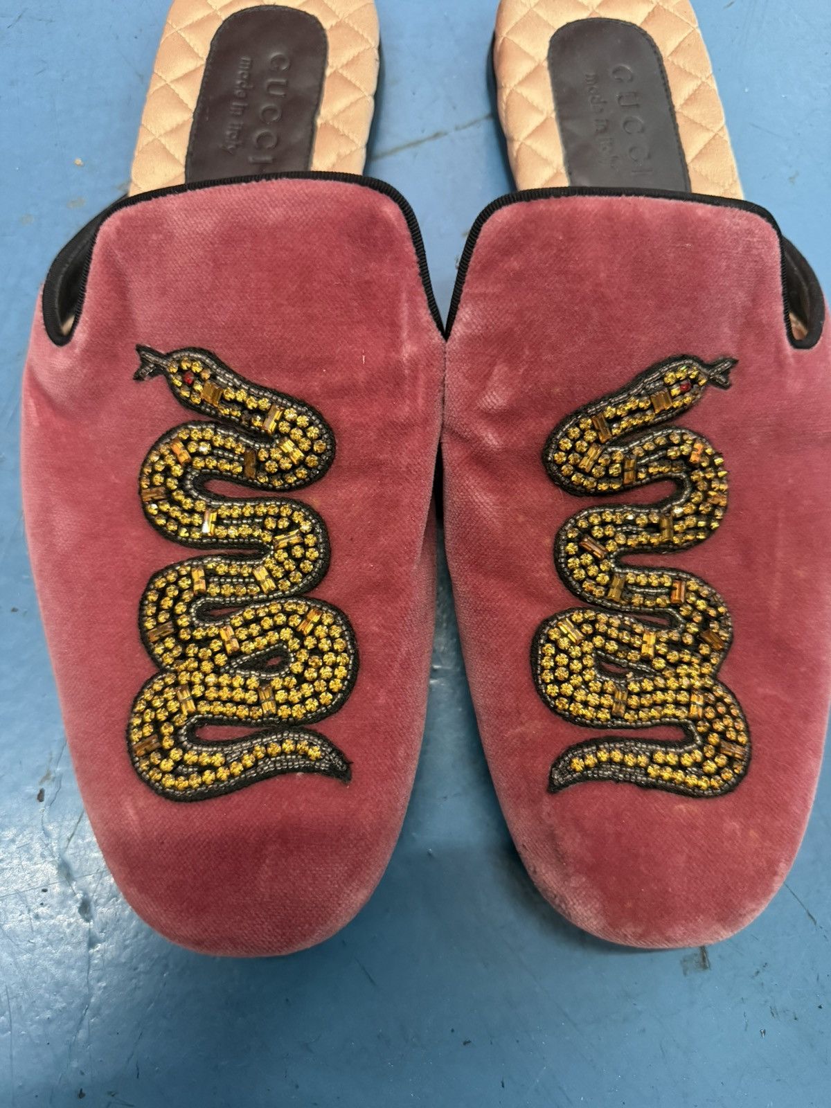Gucci GUCCI STRASS PINK SLIP ONS Size US 10 / EU 43 - 3 Thumbnail