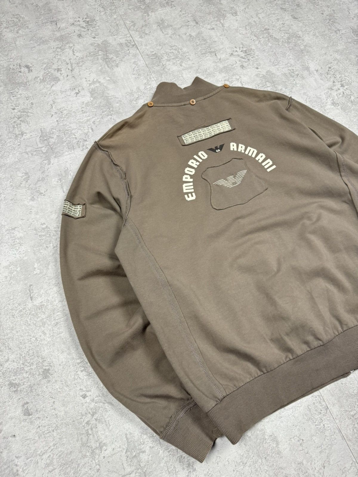 Emporio Armani Emporio Armani Zip Sweatshirt Big Logo Size L Size US L / EU 52-54 / 3 - 8 Thumbnail