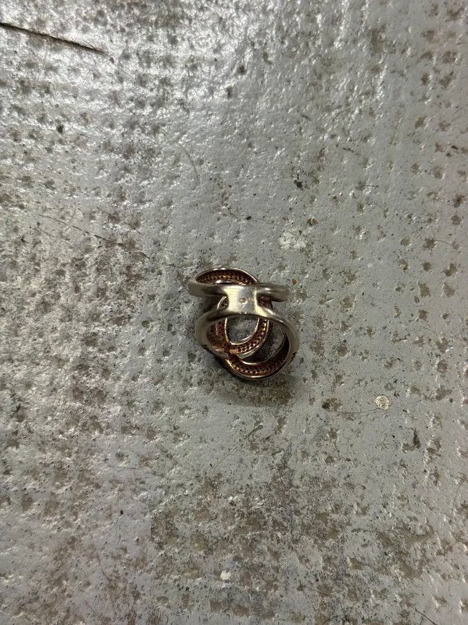 Designer × Roberto Cavalli × Vintage 2000s Snake Circle Silver 925 Ring Size ONE SIZE - 5 Thumbnail
