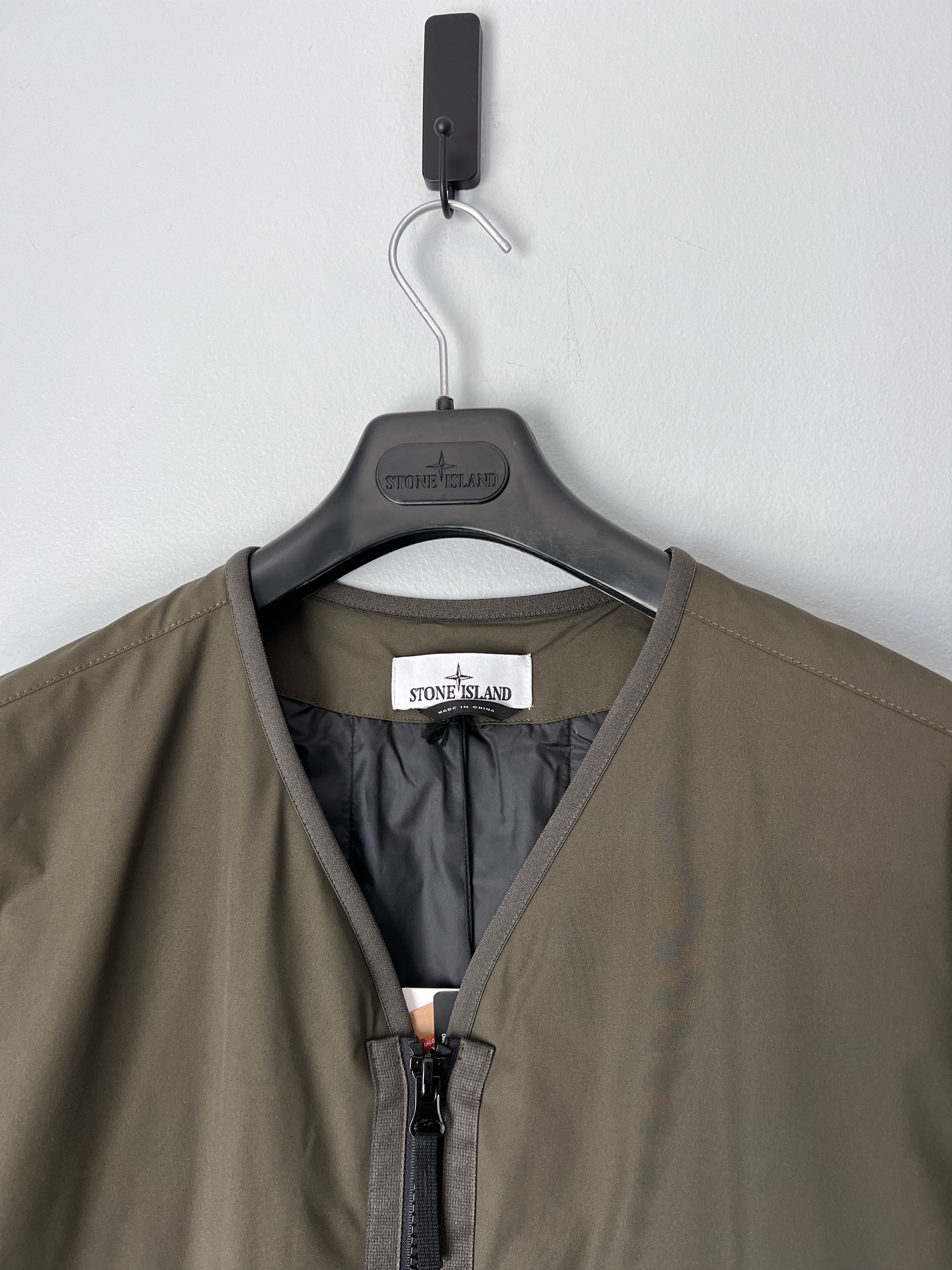 Stone Island Soft Shell Liner Jacket in Olive Green