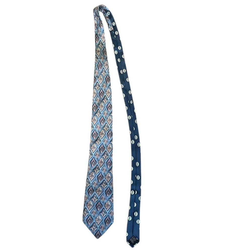 Louis Feraud Louis Feraud vintage silk tie with geometric diamond pattern Size ONE SIZE - 6 Thumbnail