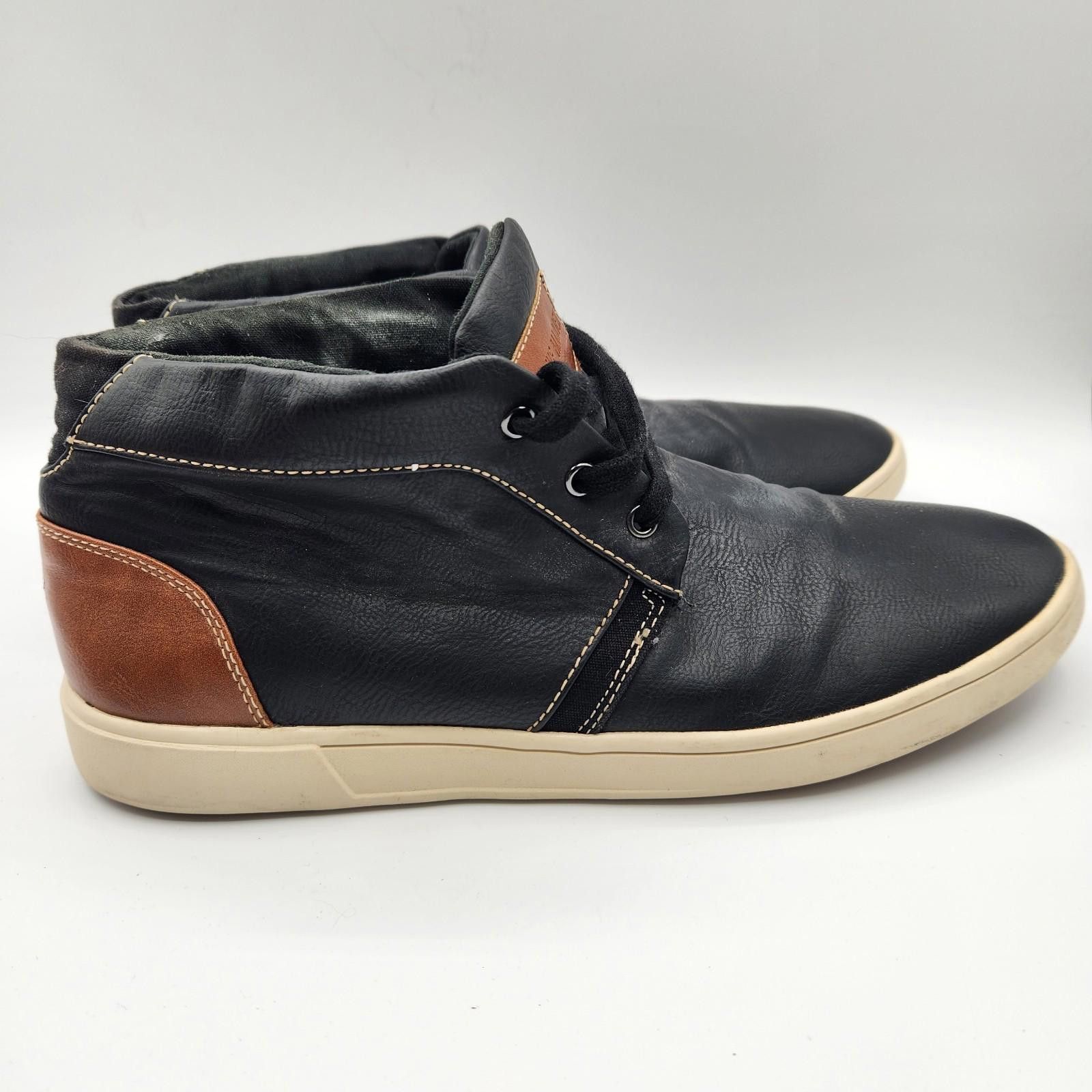 Steve Madden Steve Madden Kobe Black Brown Leather Shoes Size 10 Size US 10 / EU 43 - 8 Thumbnail