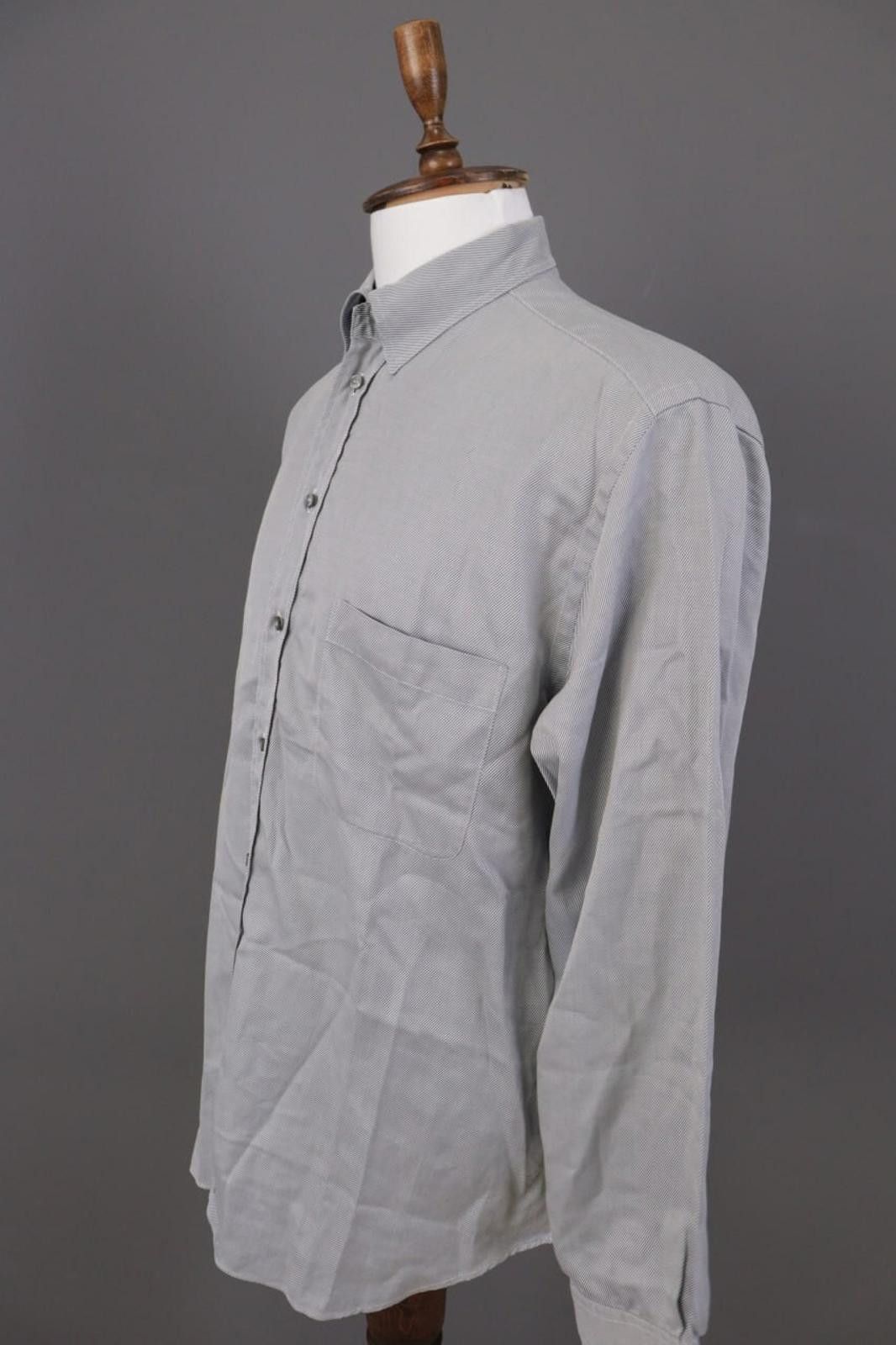 Giorgio Armani Giorgio Armani Le Collezioni Gray Shirt Size 43 / 17 Size US M / EU 48-50 / 2 - 8 Thumbnail