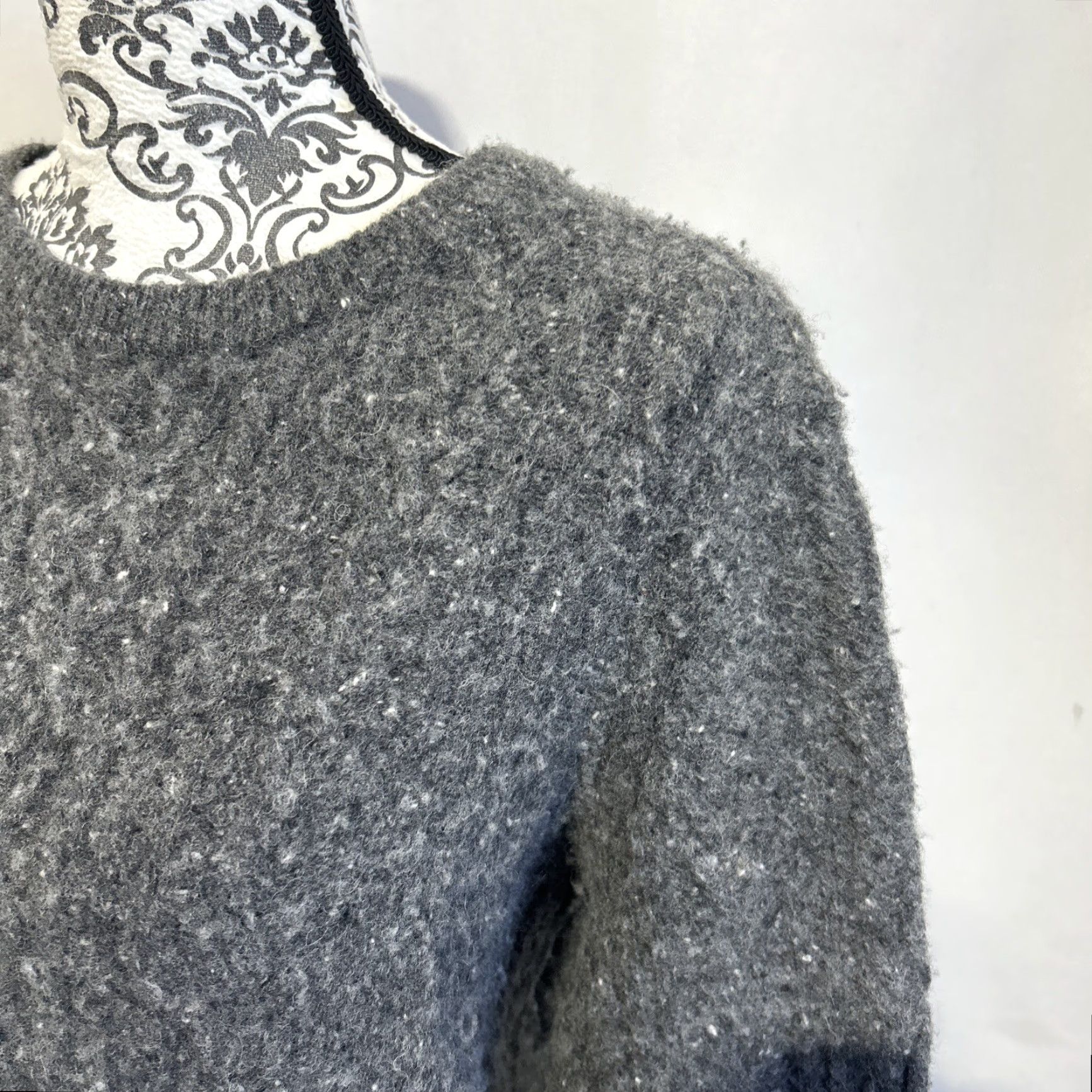 Ralph Lauren VINTAGE Lauren Ralph Lauren Sweater Women’s XL Cable-Knit Gray Wool Alpaca Nylon Pullover Women XL Gray Size XL / US 12-14 / IT 48-50 - 2 Thumbnail