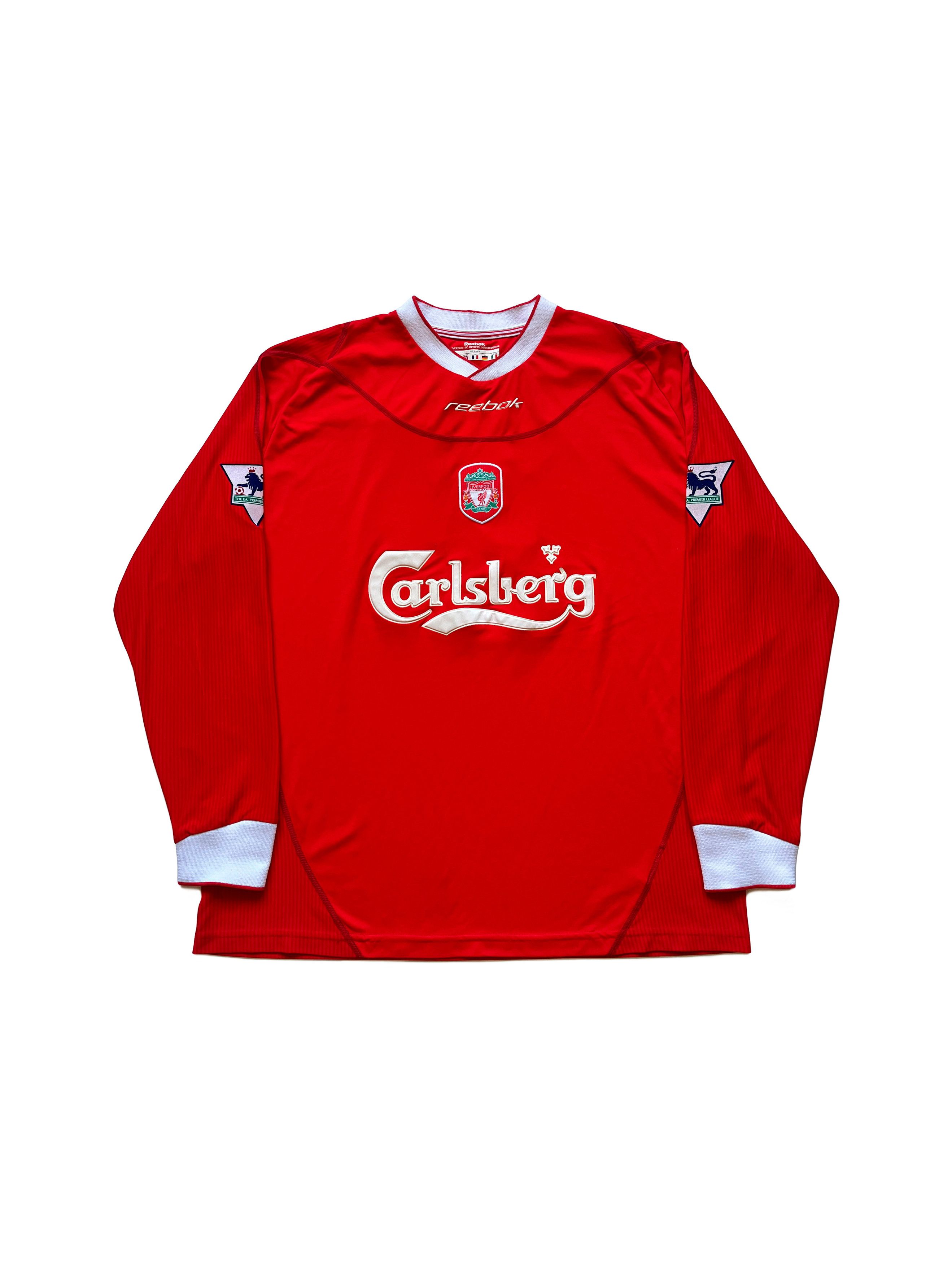 Vintage Liverpool 2002/2004 #25 Home Soccer Jersey