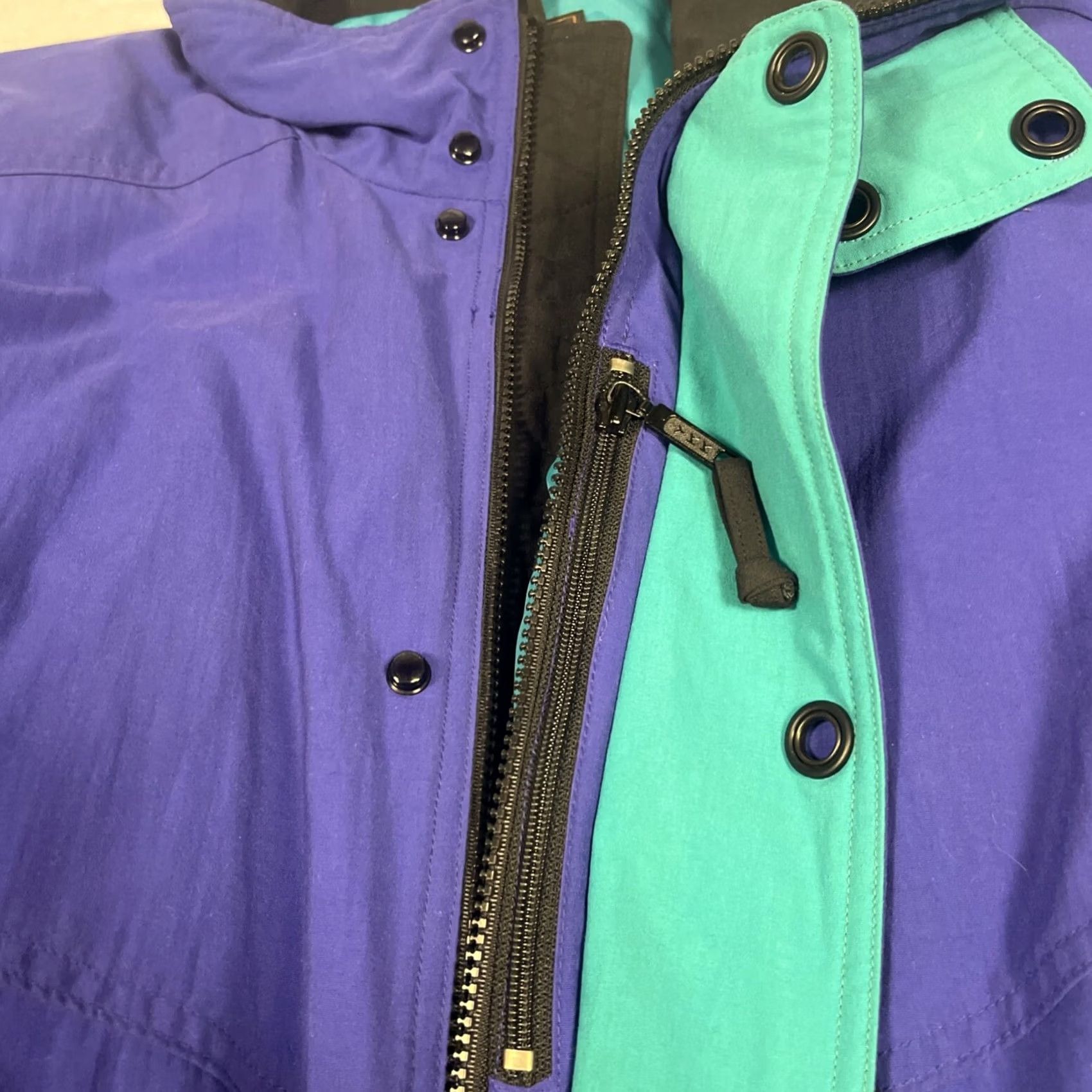 Eddie Bauer VINTAGE Eddie Bauer Jacket Mens Regular M Green 90s - Down Windbreaker Full Zip Lined Goose Down Puffer Teal Cobalt Blue Logo Goose Down Puffer Size US M / EU 48-50 / 2 - 2 Thumbnail