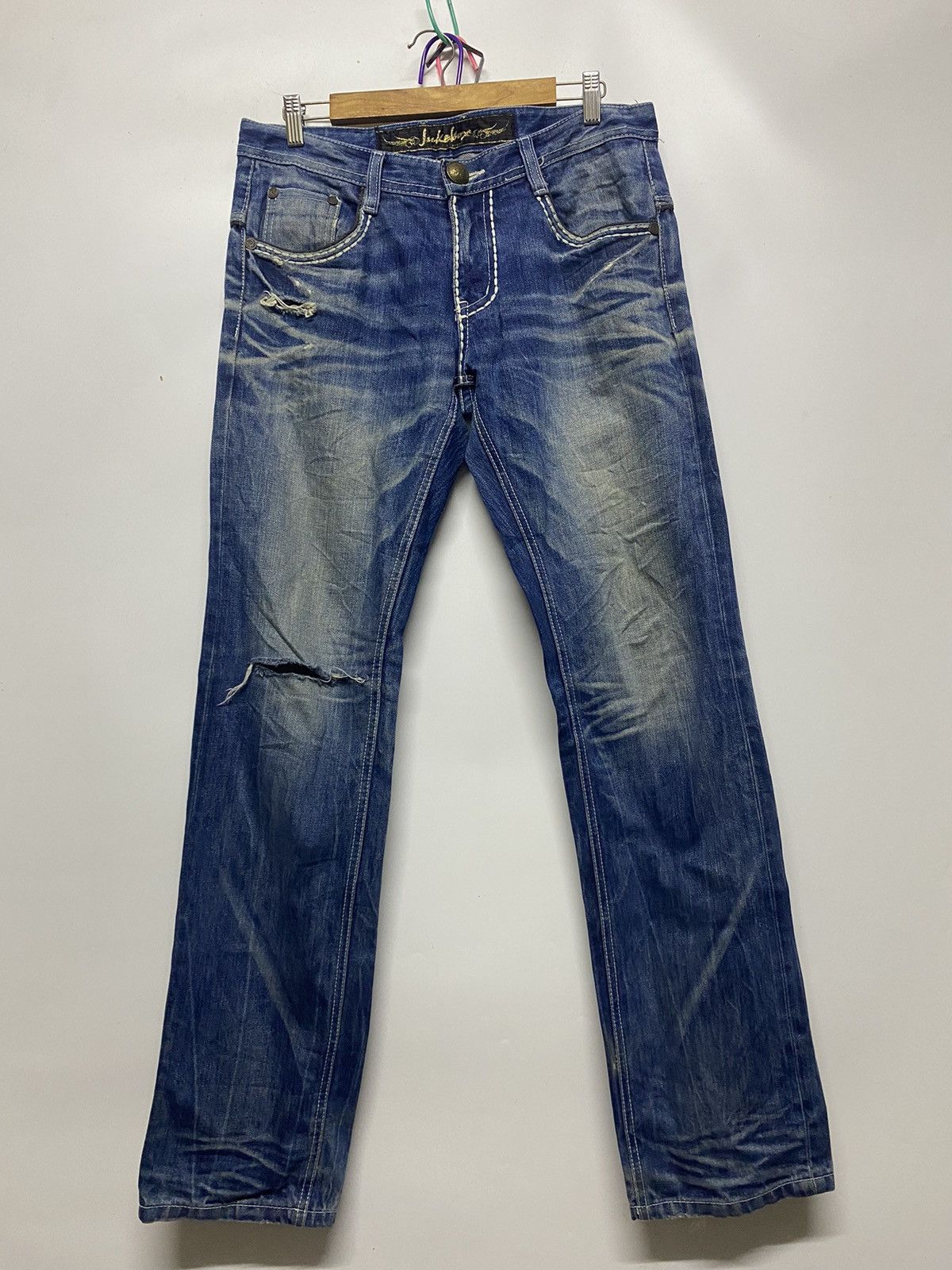 Japanese Brand JUKEBOX Japanese Brand Distressed Denim Jeans Fashion Street Size US 34 / EU 50 - 2 Thumbnail