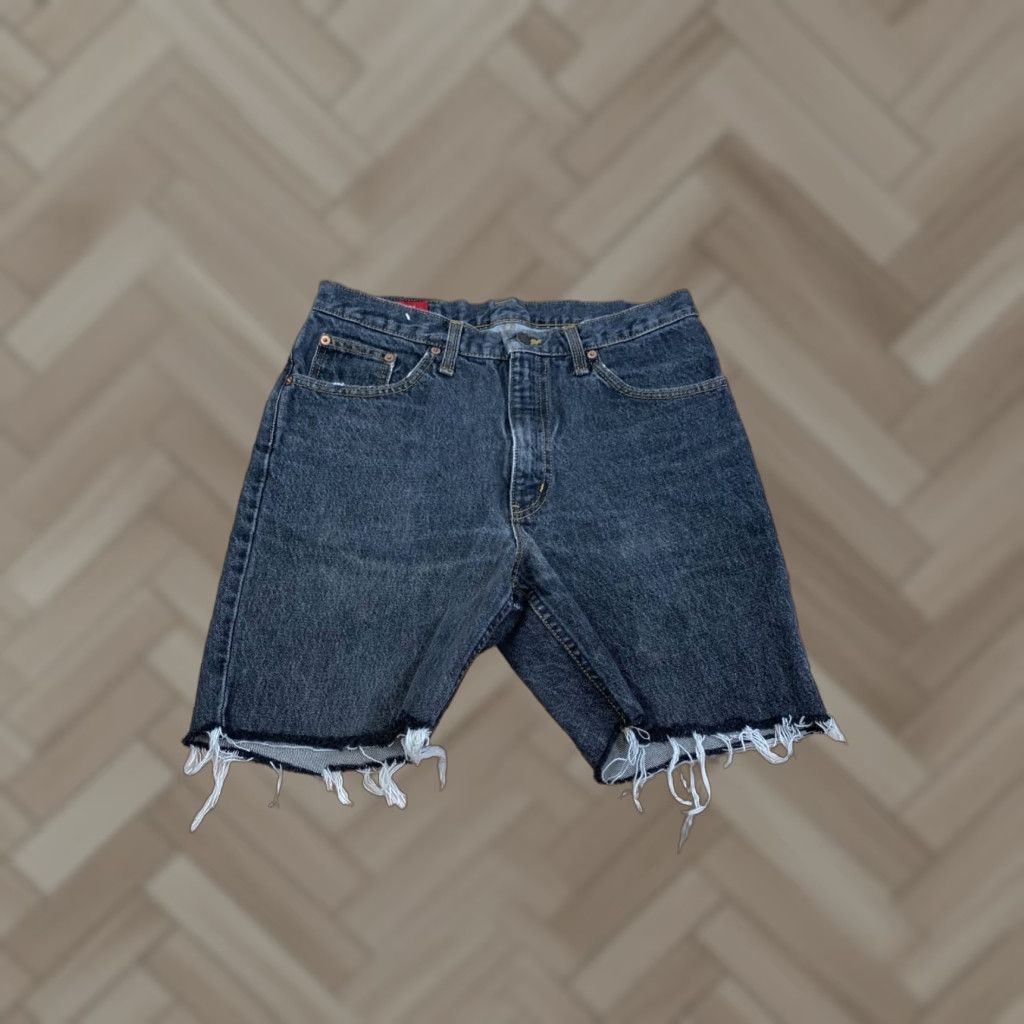 Edwin VINTAGE Edwin Denim Short Jorts Cut Off Mens 32 Black Raw Hem 6.5in 90s Punk Rock USA Skate Jeans Shorts Mens Size US 32 / EU 48 - 1 Thumbnail