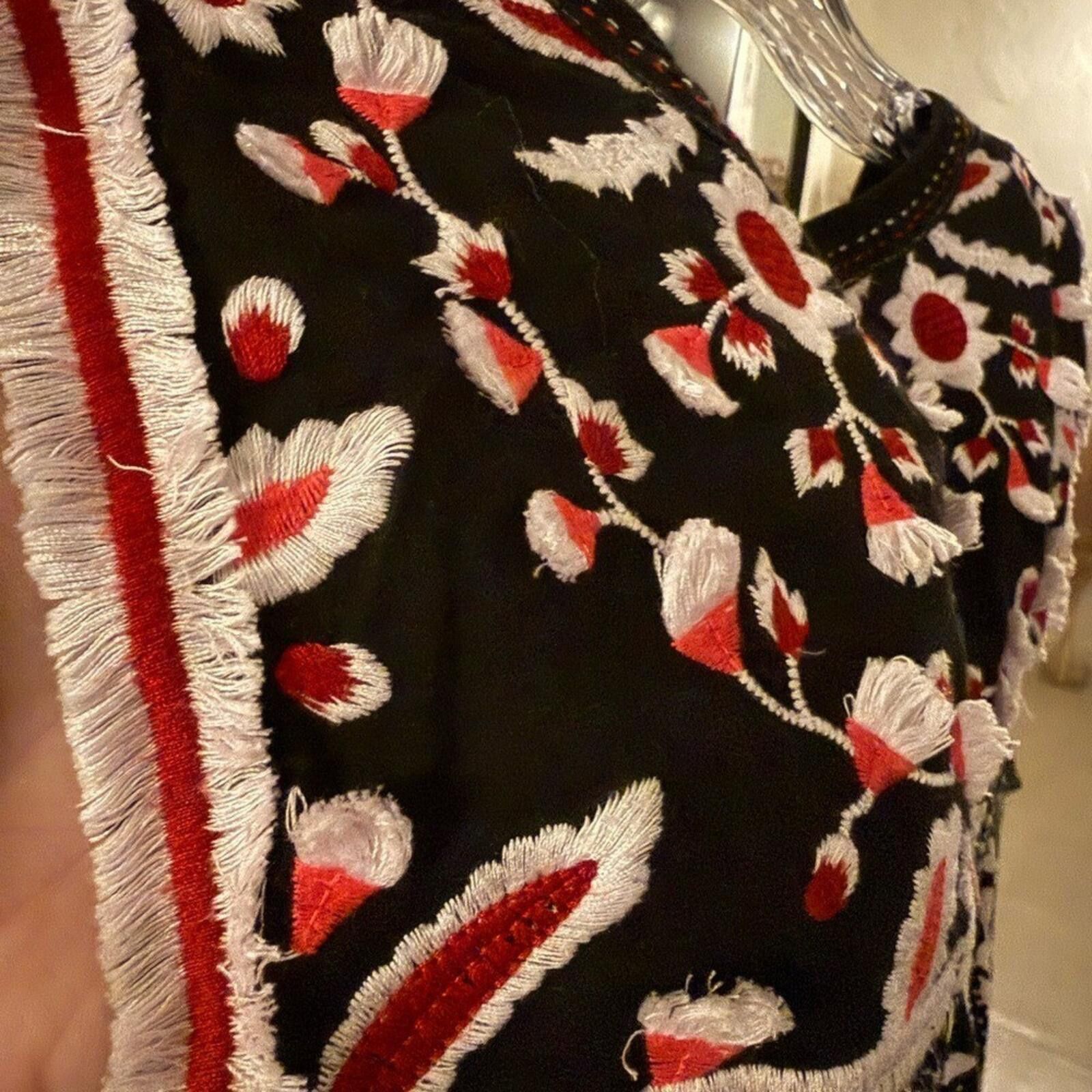 Other Anthro One September Austin Embroidered Floral Tank Boho S Size S / US 4 / IT 40 - 4 Thumbnail