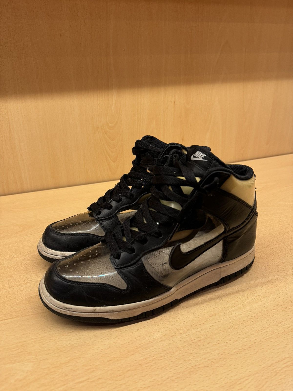 image of Comme Des Garcons x Nike Dunk X Comme Dea Garcons Shoes in Black, Men's (Size 10)