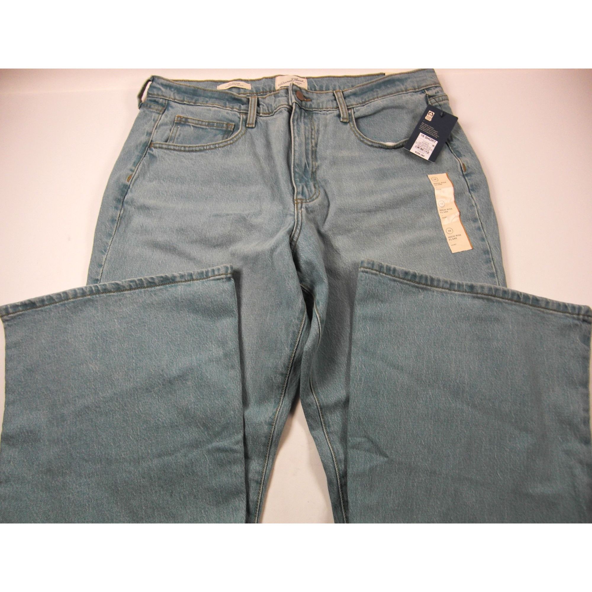Other Denim Blue Jeans Women's Flare Fitted Size 16 Inseam 30" Bel Size 38" / US 16 / IT 52 - 1 Thumbnail