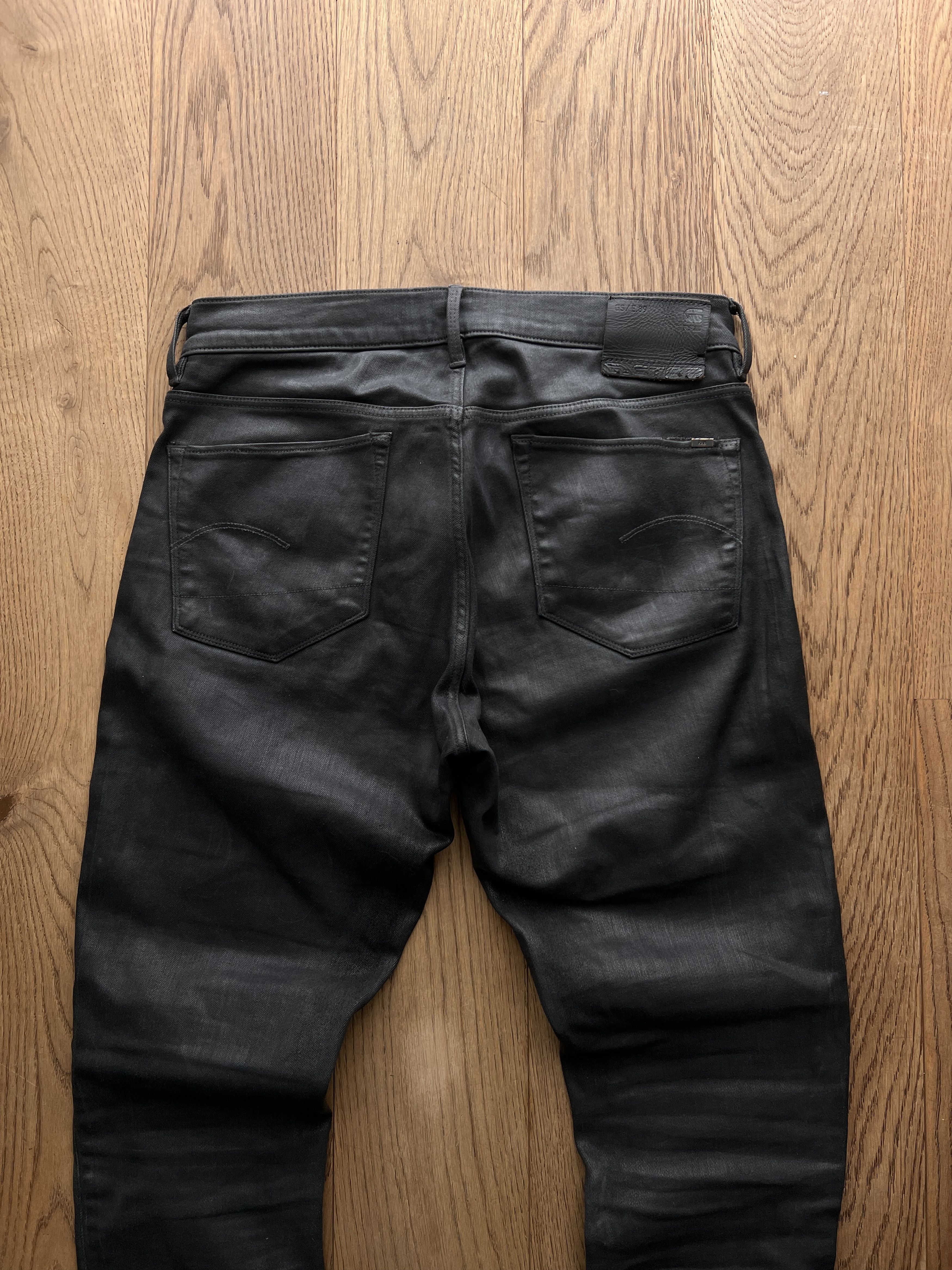 G-Star Sick G Star RAW 3301 faux leather pants waxed stretch skinny Size US 30 / EU 46 - 11 Thumbnail