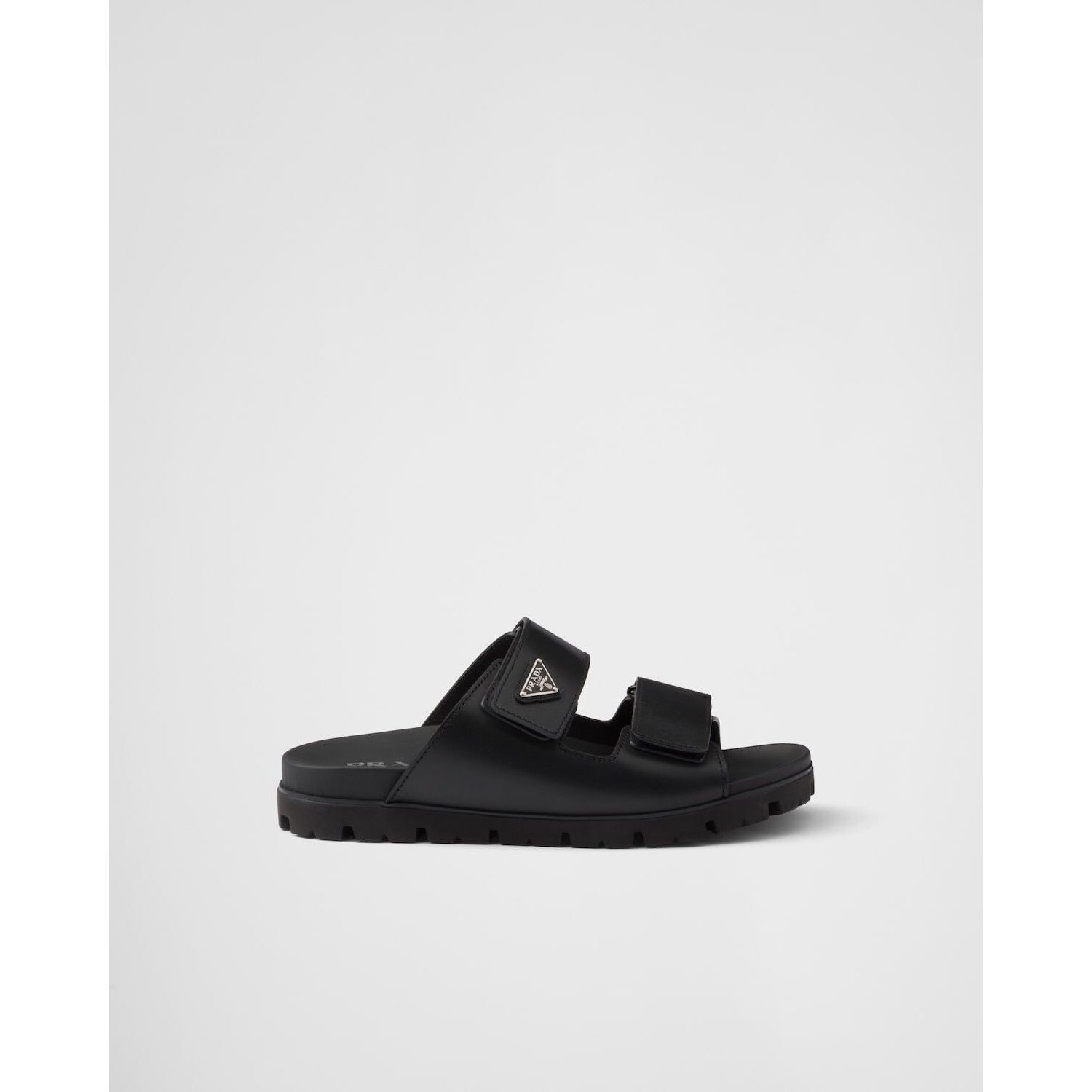 Prada PRADA $1100 Black Leather Strap Sandals New And Authentic (M Size US 12 / EU 45 - 2 Thumbnail