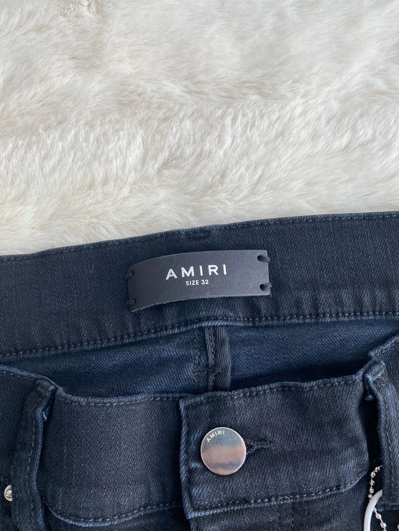 Amiri Amiri Washed Black Camo Patchwork MX1 Jean Size US 32 / EU 48 - 2 Thumbnail