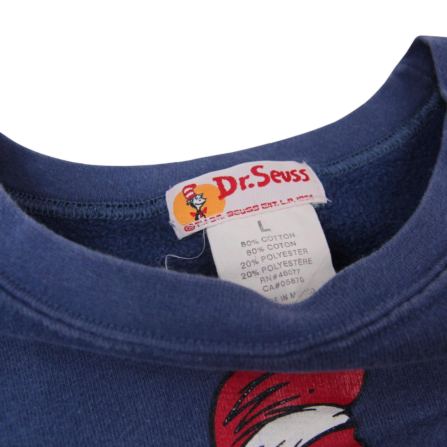 Vintage VINTAGE Dr.Suess Cat in The Hat graphic Sweatshirt Womens Large Blue Size L / US 10 / IT 46 - 4 Thumbnail