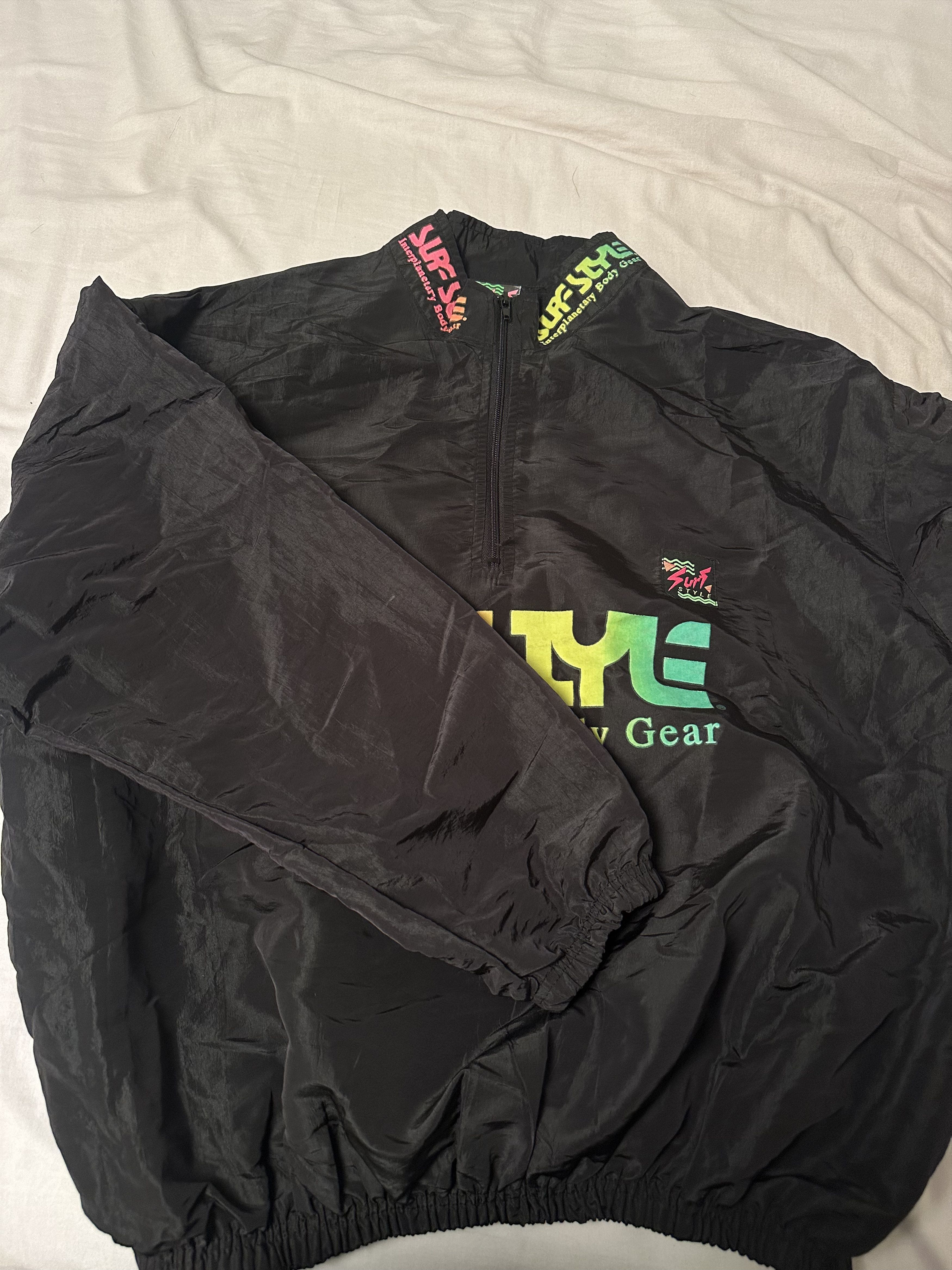 Vintage Vintage 80s Surf Style Neon Windbreaker Jacket Iridescent Size US XXL / EU 58 / 5 - 3 Thumbnail