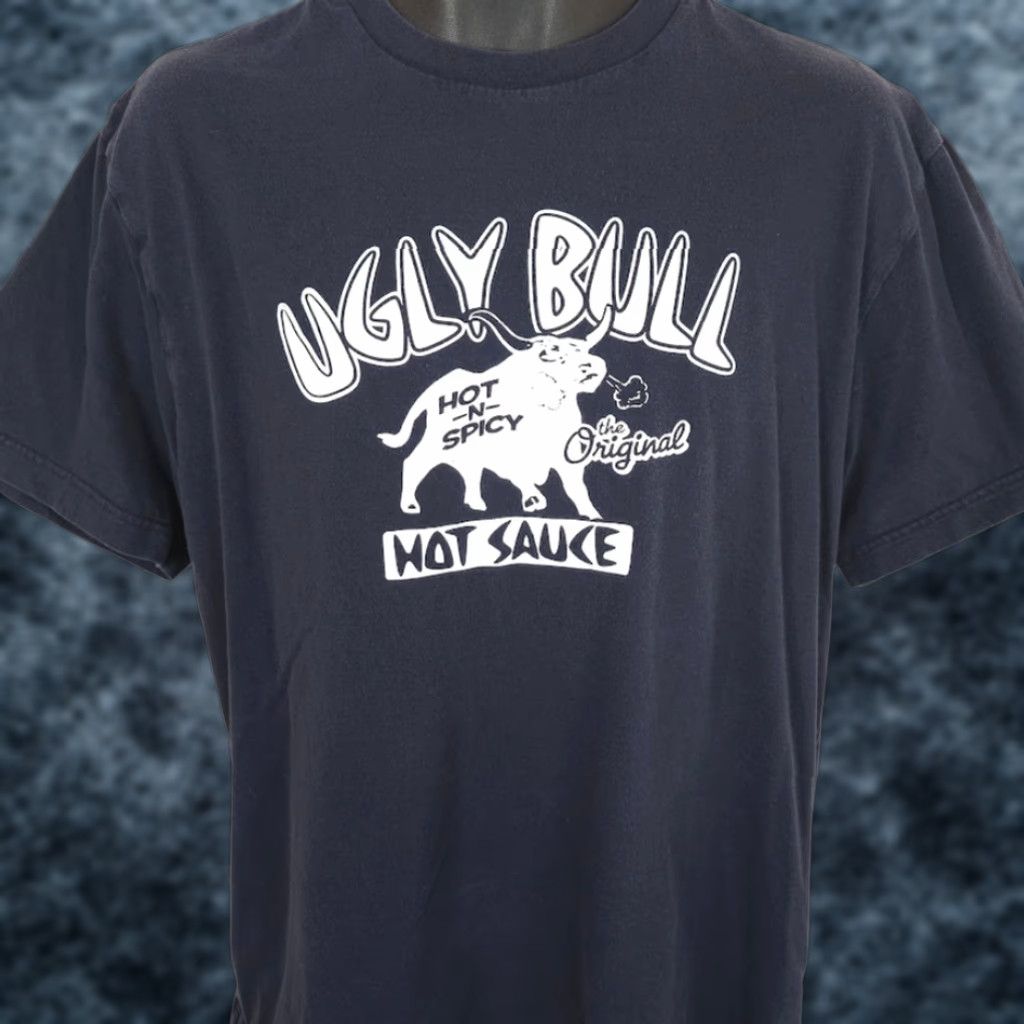 Old Navy VINTAGE Old Navy T-Shirt Mens Size L Ugly Bull Hot Sauce Black Cotton Crew Neck Short Sleeve Y2K Size US L / EU 52-54 / 3 - 1 Thumbnail