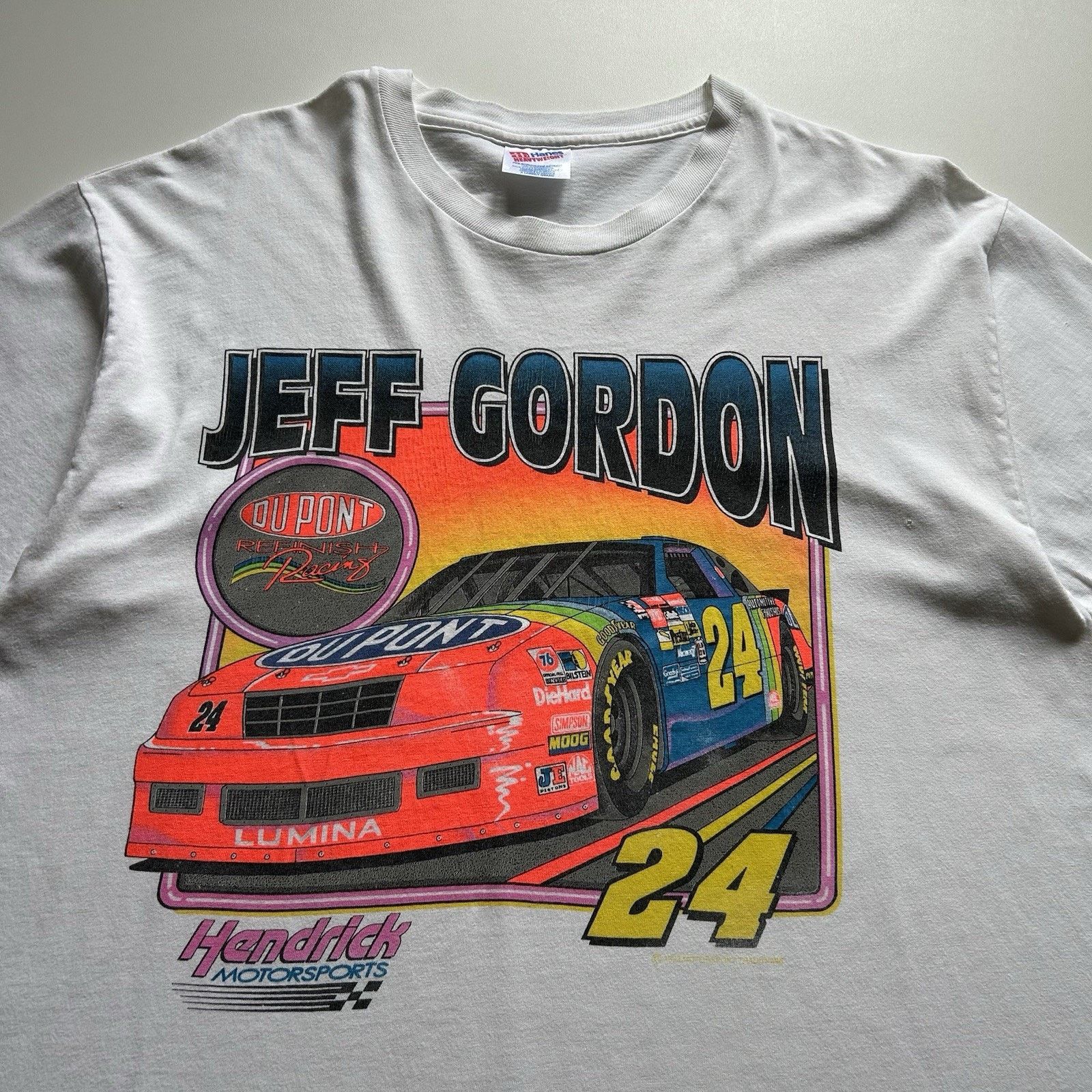 Hanes Jeff Gordon Vintage 90s NASCAR Dupont Racing T Shirt XL Rare Size US XL / EU 56 / 4 - 2 Thumbnail