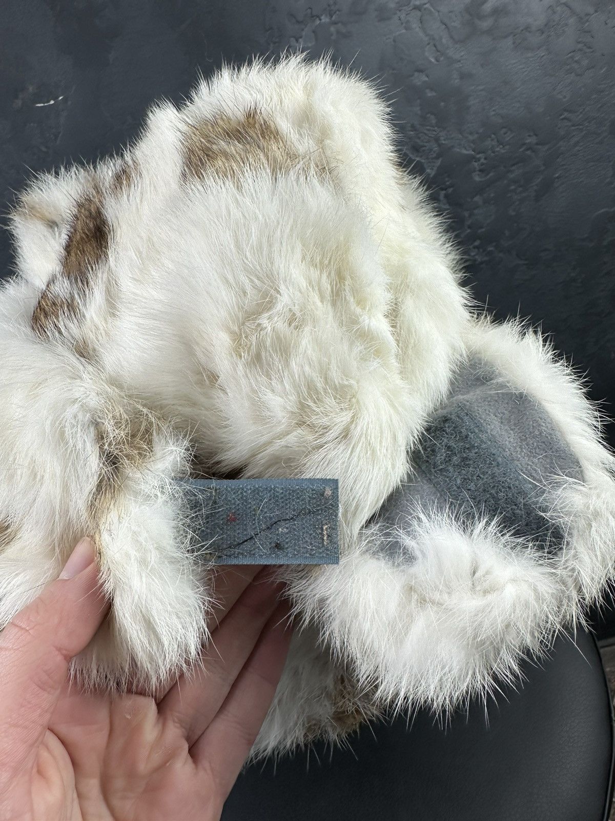 Hysteric Glamour × Japanese Brand Y2K Style Mohair Fuzzy Ushanka Hat Faux Fur Distressed 90s Size ONE SIZE - 3 Thumbnail
