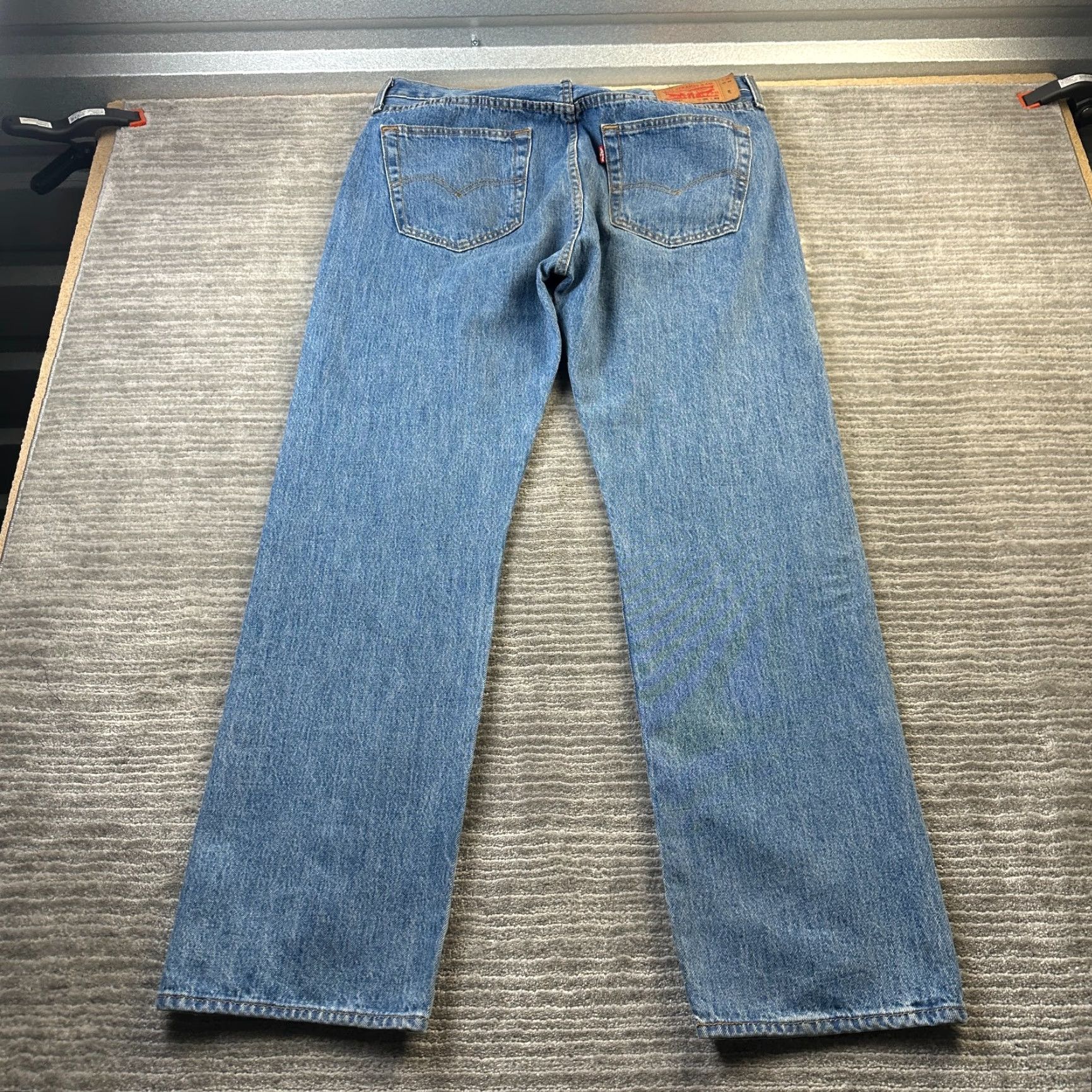 Levi's VINTAGE Levis 501 Jeans Mens 36x32 Blue Denim Pants Button Fly 90s Regular Mens Size US 36 / EU 52 - 2 Thumbnail