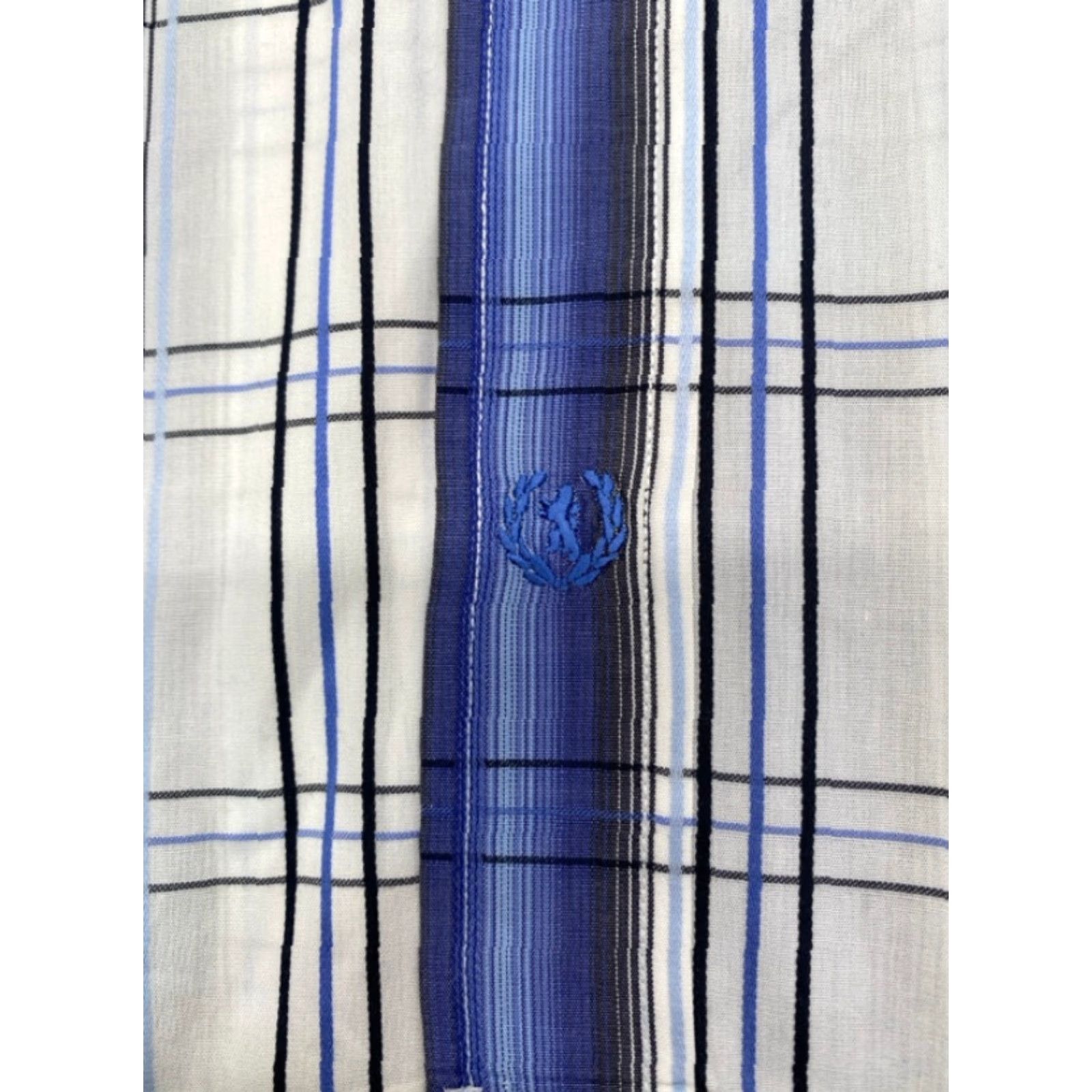 BUGATCHI Bugatchi Uomo Mens XL Long Sleeve Button Up Blue Plaid Shirt Cotton 3870 Size US XL / EU 56 / 4 - 4 Thumbnail