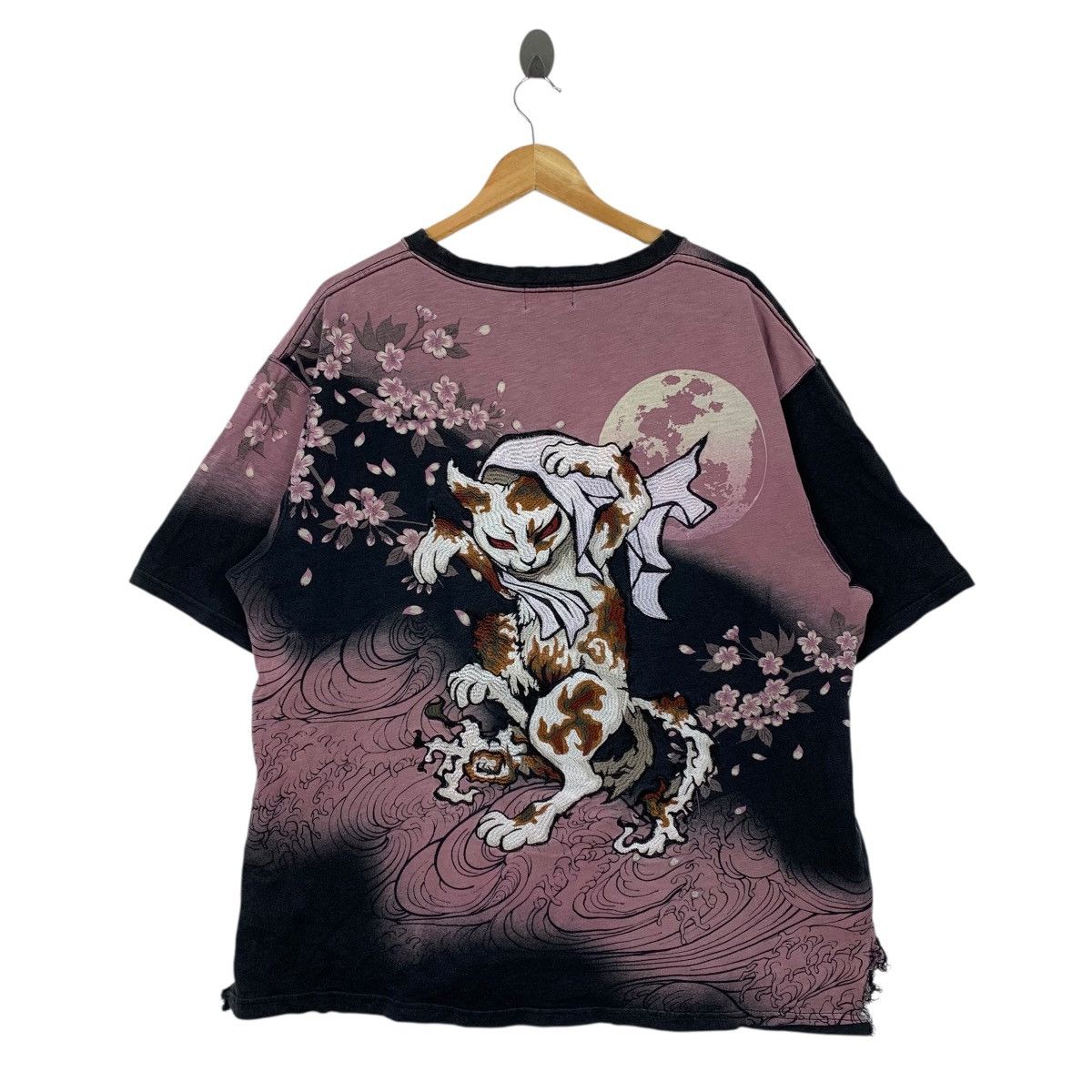Japanese Brand ✅ KARAKURI TAMASHI SUKAJAN Demon Embroidered Japanese Shirt Size US XXL / EU 58 / 5 - 1 Thumbnail