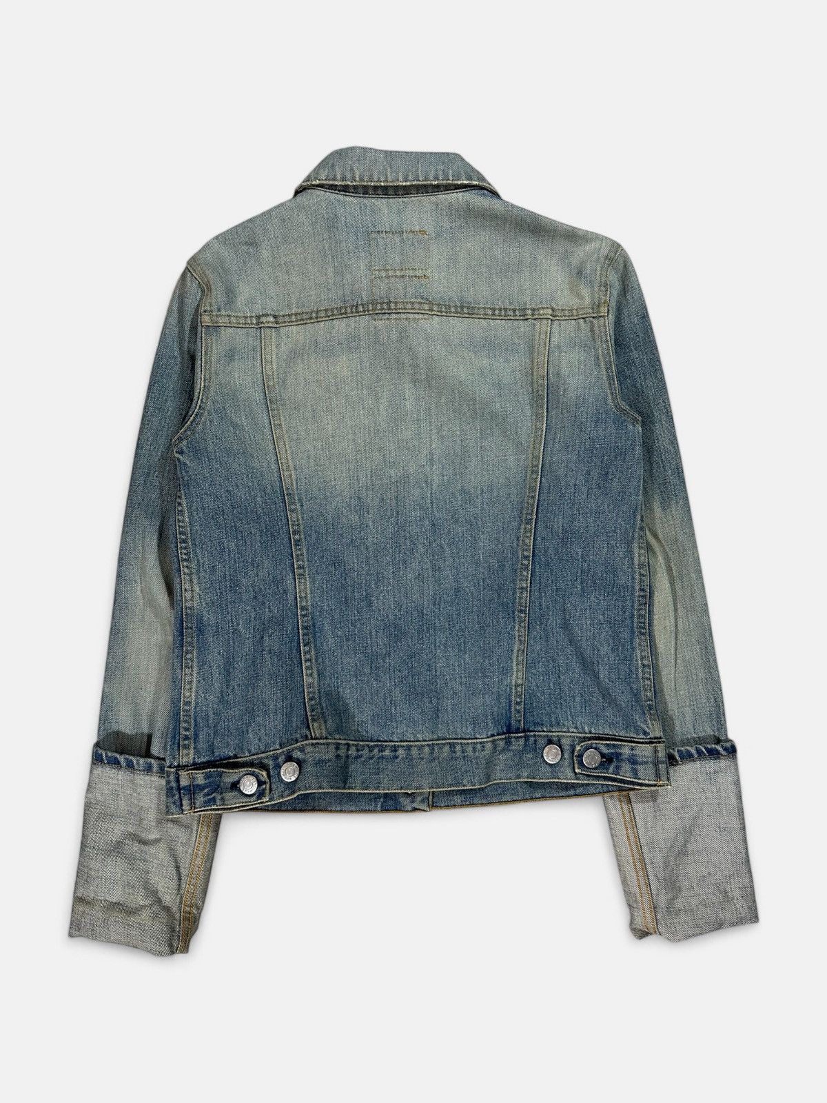 Helmut Lang Helmut Lang - Sun Faded Broken Denim Jacket Size US S / EU 44-46 / 1 - 2 Thumbnail