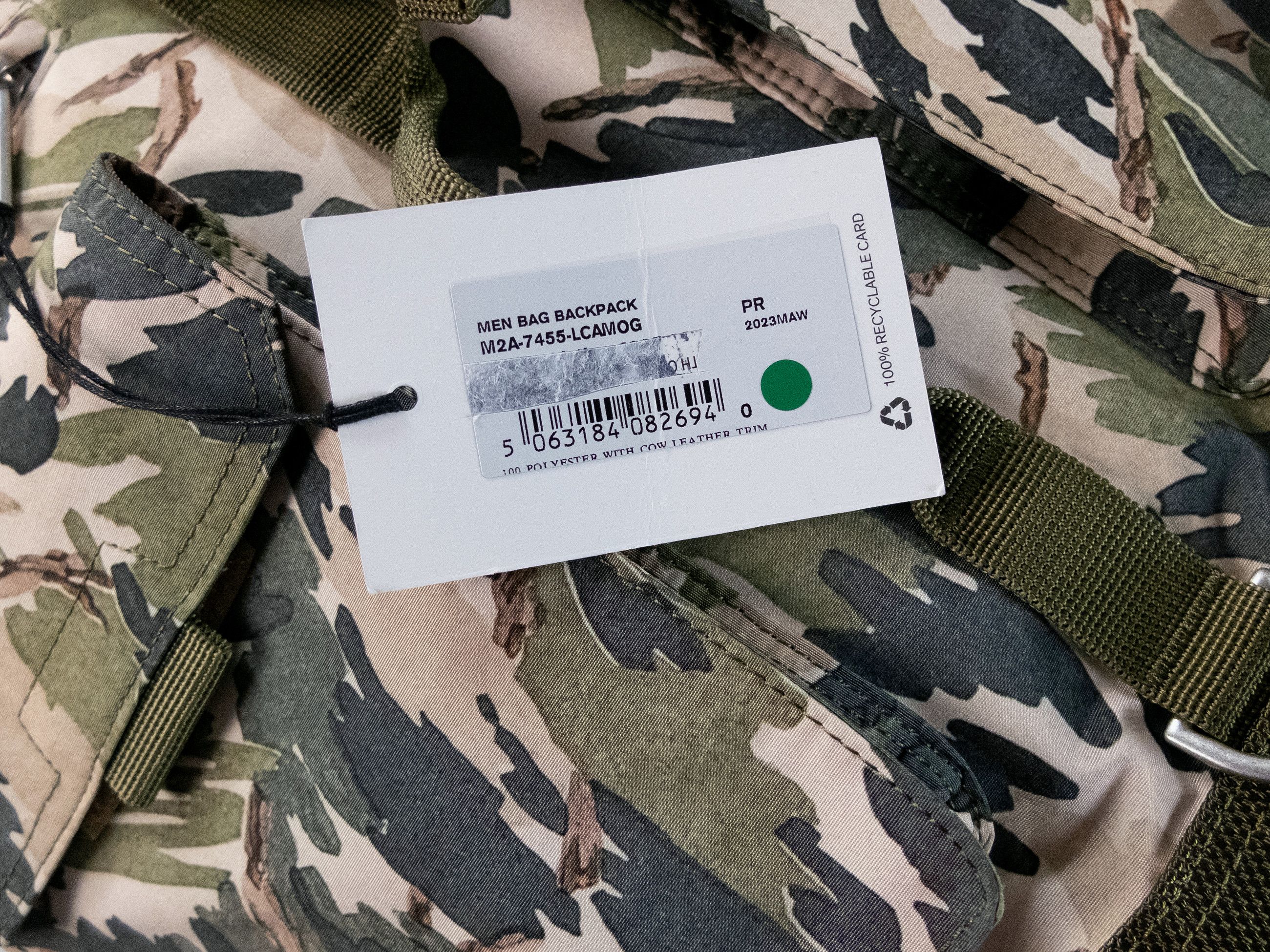 Paul Smith PS PAUL SMITH khaki green abstract print canvas backpack Size ONE SIZE - 5 Thumbnail