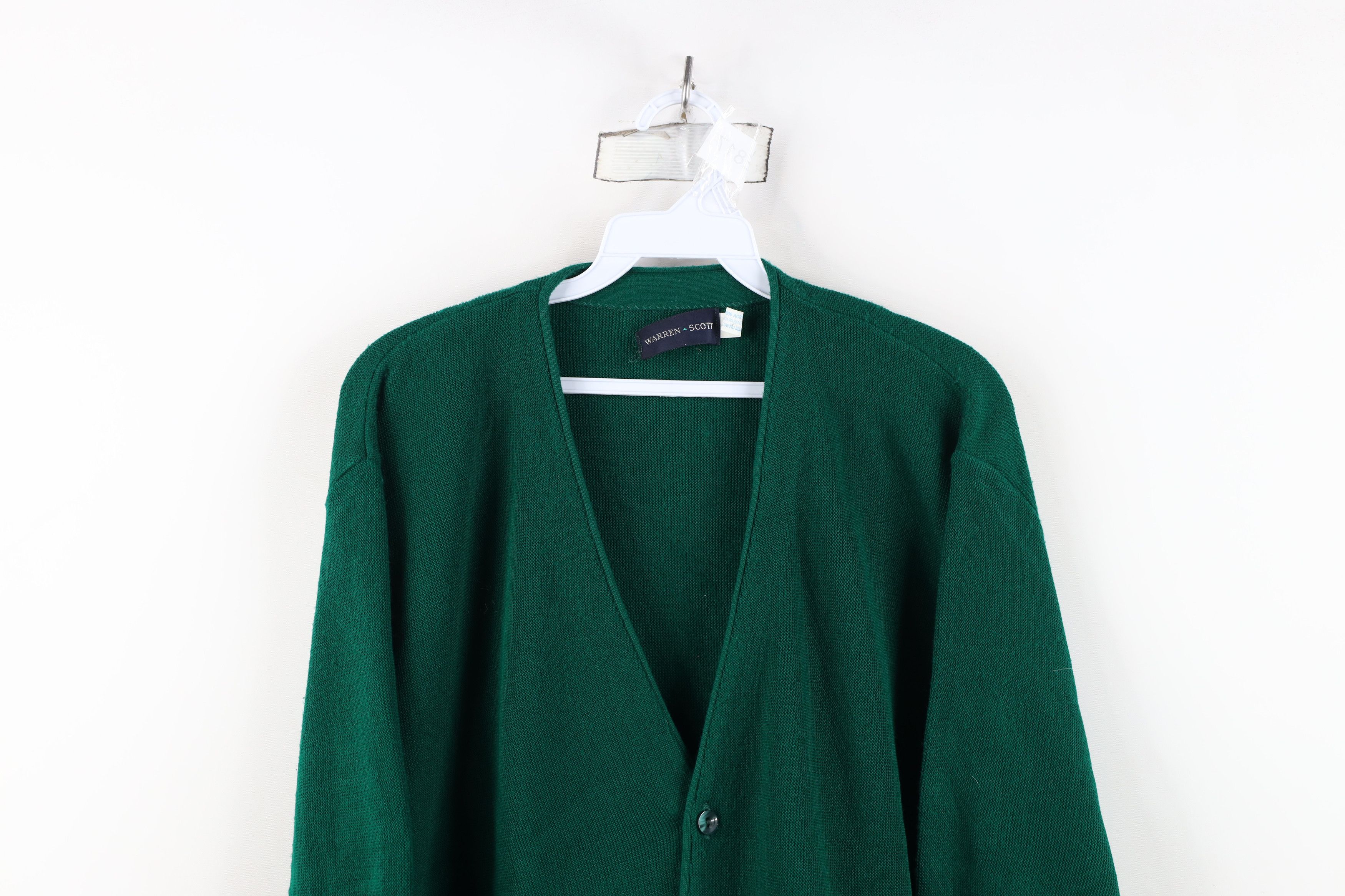 Vintage Vintage 70s Streetwear Cobain Cardigan Sweater Green USA Size US M / EU 48-50 / 2 - 2 Thumbnail