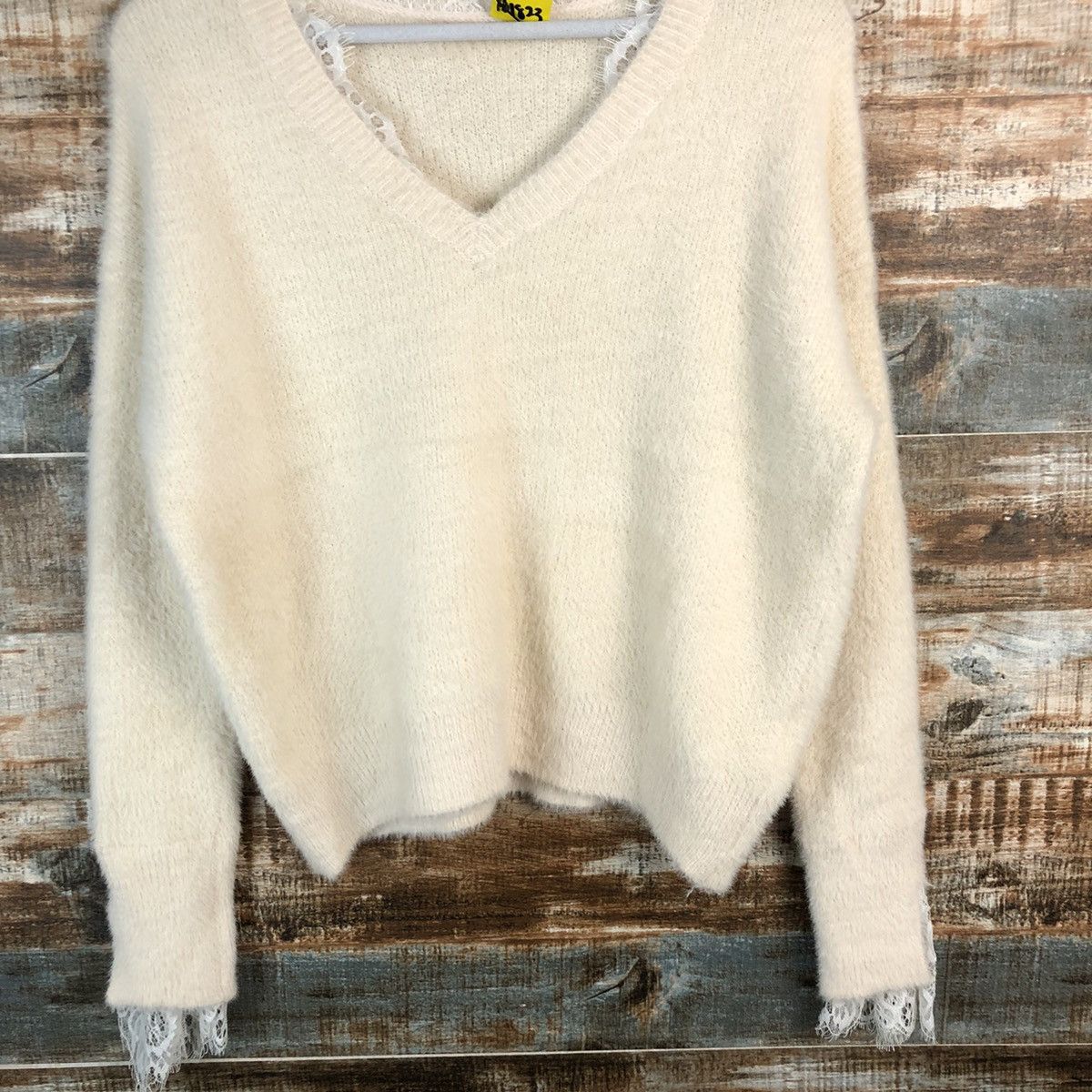 Homespun Knitwear × Japanese Brand Van Ake White Knitwear #A1823 Size M / US 6-8 / IT 42-44 - 6 Thumbnail