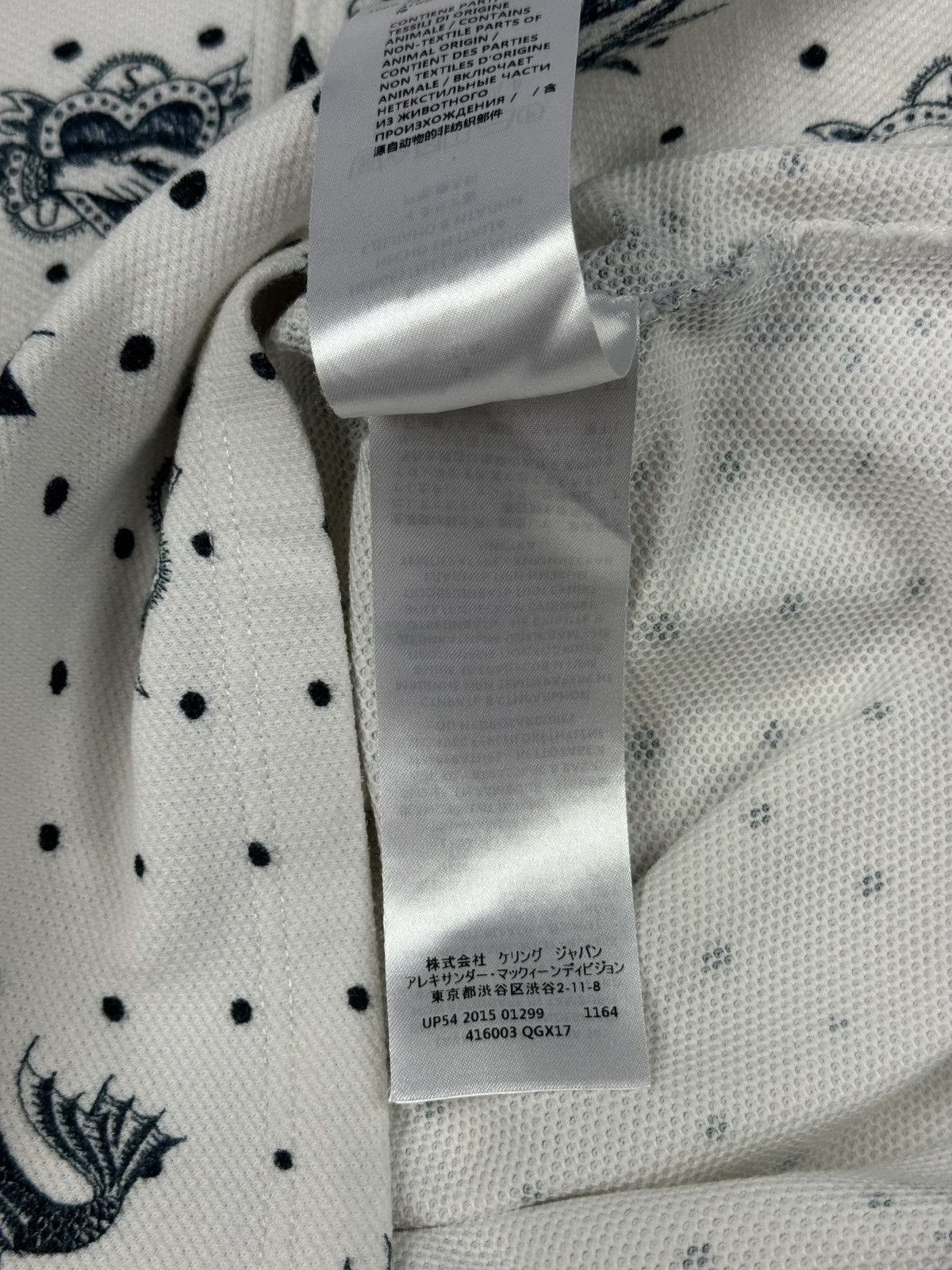 Alexander McQueen × Designer ALEXANDER MCQUEEN Lost At Sea Tattoo Printed Polo Shirt Size US S / EU 44-46 / 1 - 21 Thumbnail
