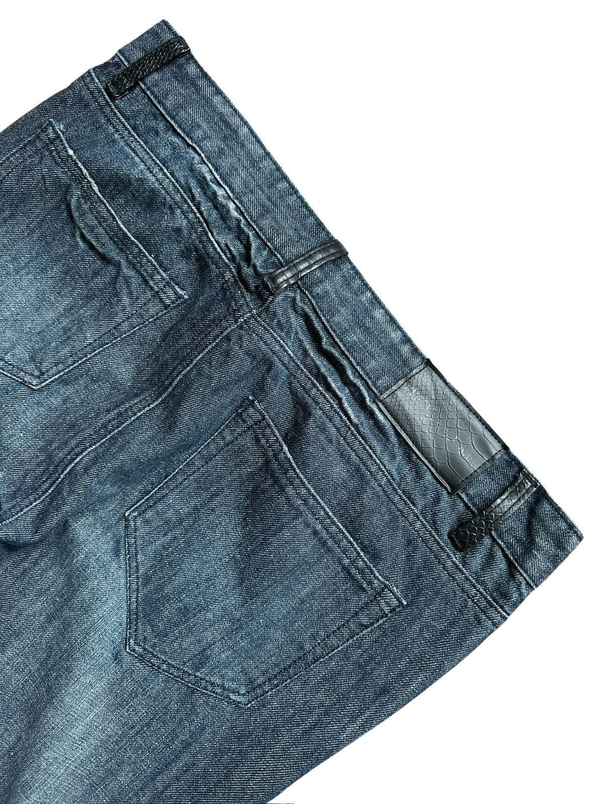 BERNINGS SHO 00's Berning Sho Black Label snake skin flared denim Size US 35 - 9 Thumbnail