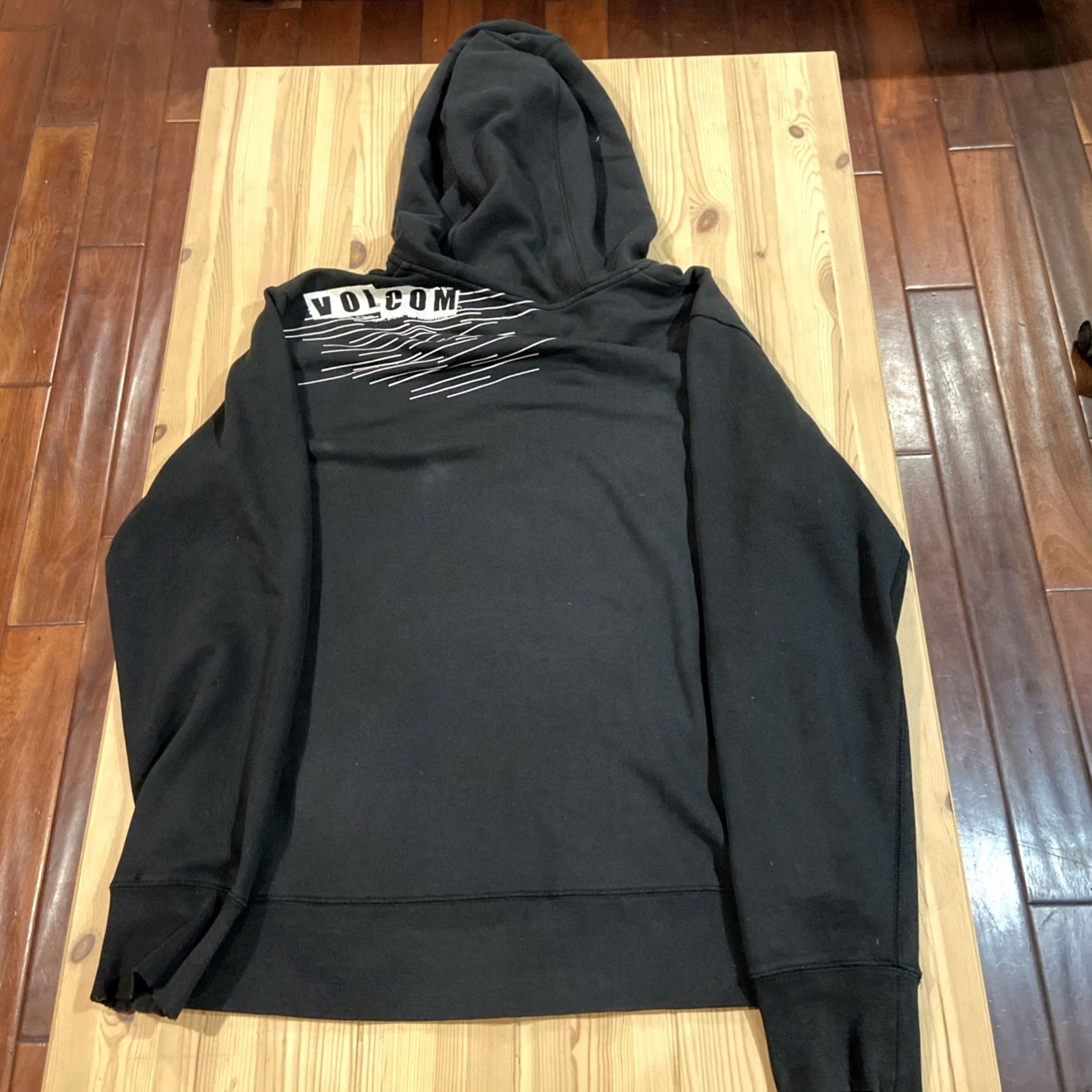 Volcom VINTAGE Volcom Hoodie Zip Up Sweatshirt Men L Grunge Y2K Pattern Striped White Cotton Fleece Full Zip Size US L / EU 52-54 / 3 - 6 Thumbnail