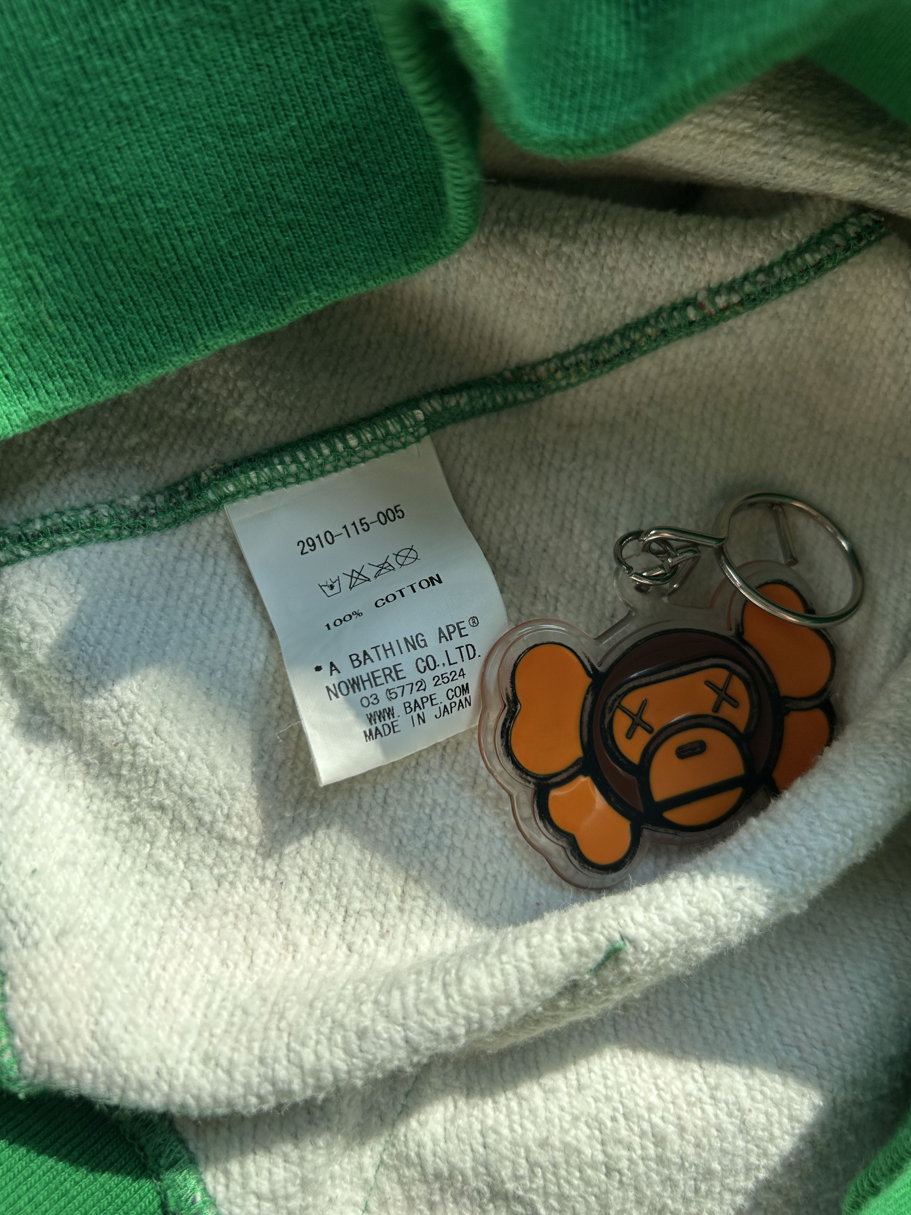 Bape Baby Milo Tropical pattern full-zip hoodie [Size M] Size US M / EU 48-50 / 2 - 2 Thumbnail