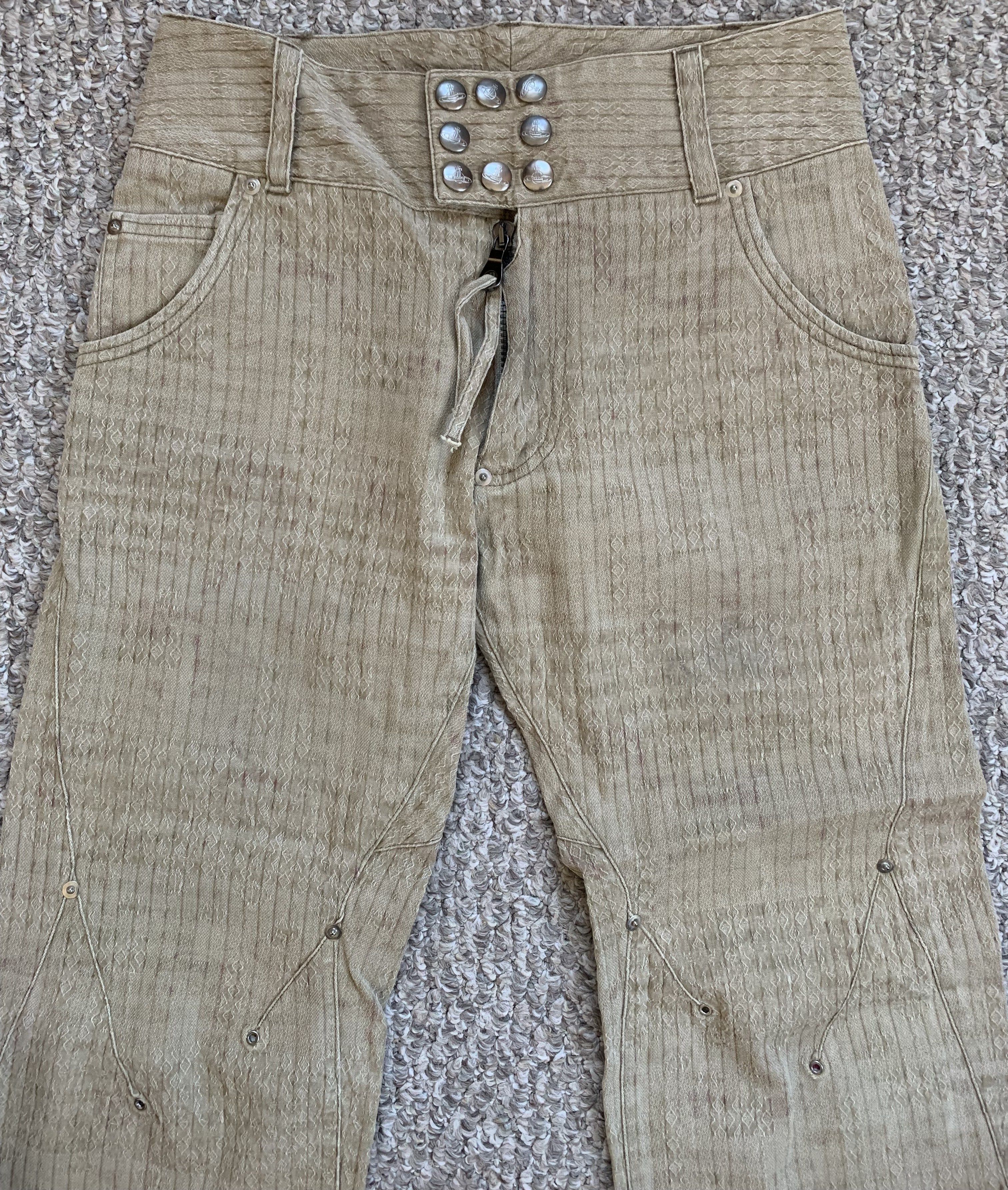 Vivienne Westwood Vivienne Westwood Man Textured Floral Print Cargo Pants Size US 30 / EU 46 - 2 Thumbnail