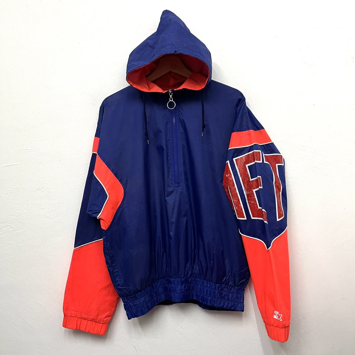 MLB × Starter Vintage Starter Mets Half Zip Windbreaker Size US M / EU 48-50 / 2 - 1 Thumbnail