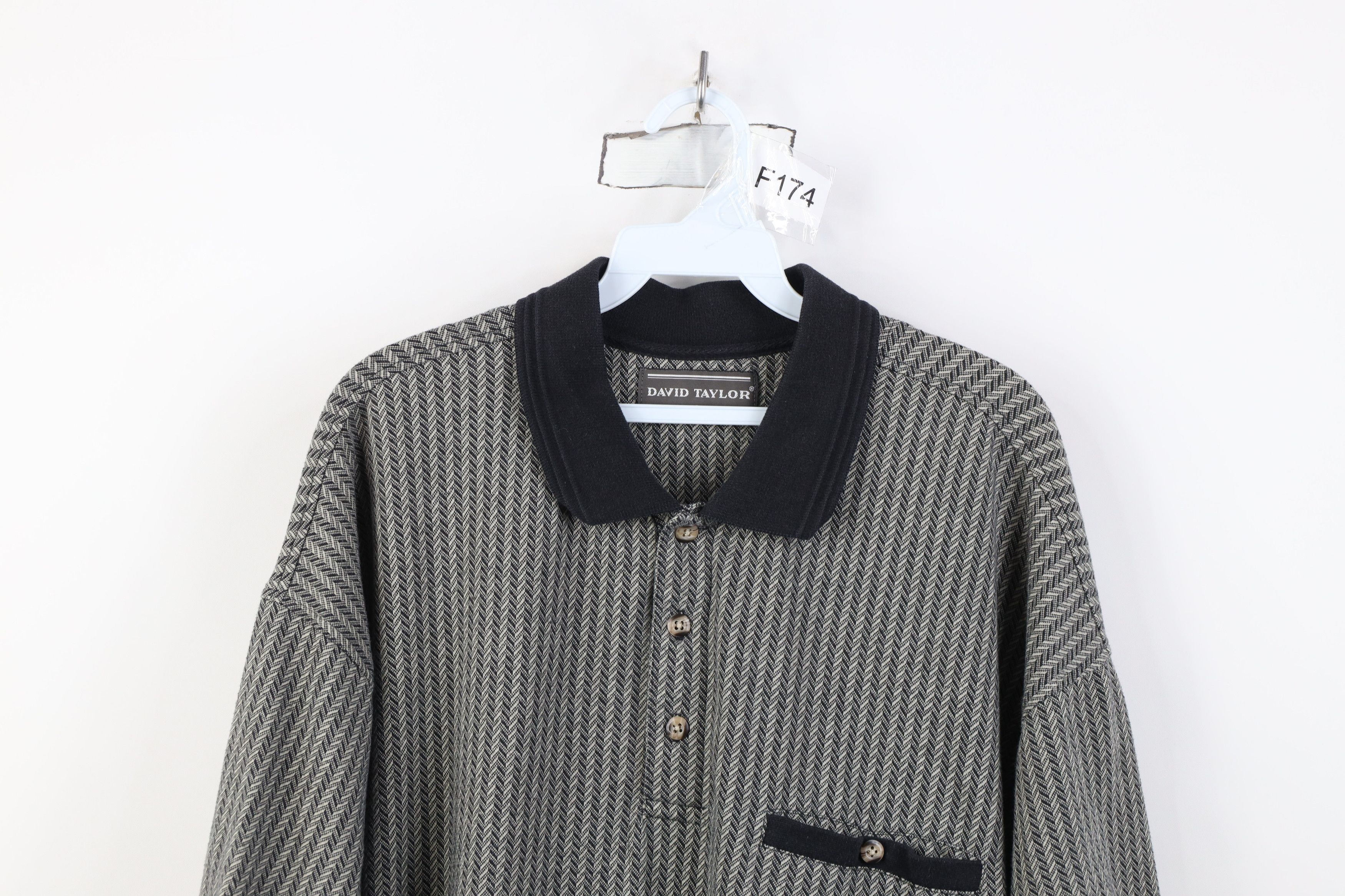 Vintage Vintage 90s Streetwear Knit Pullover Polo Shirt Mafia Mob Size US XL / EU 56 / 4 - 2 Thumbnail
