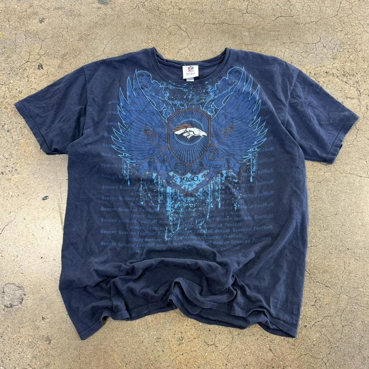 NFL × Vintage Vintage Y2K Denver Broncos Tribal Affliction Like T Shirt Size US XL / EU 56 / 4 - 1 Thumbnail