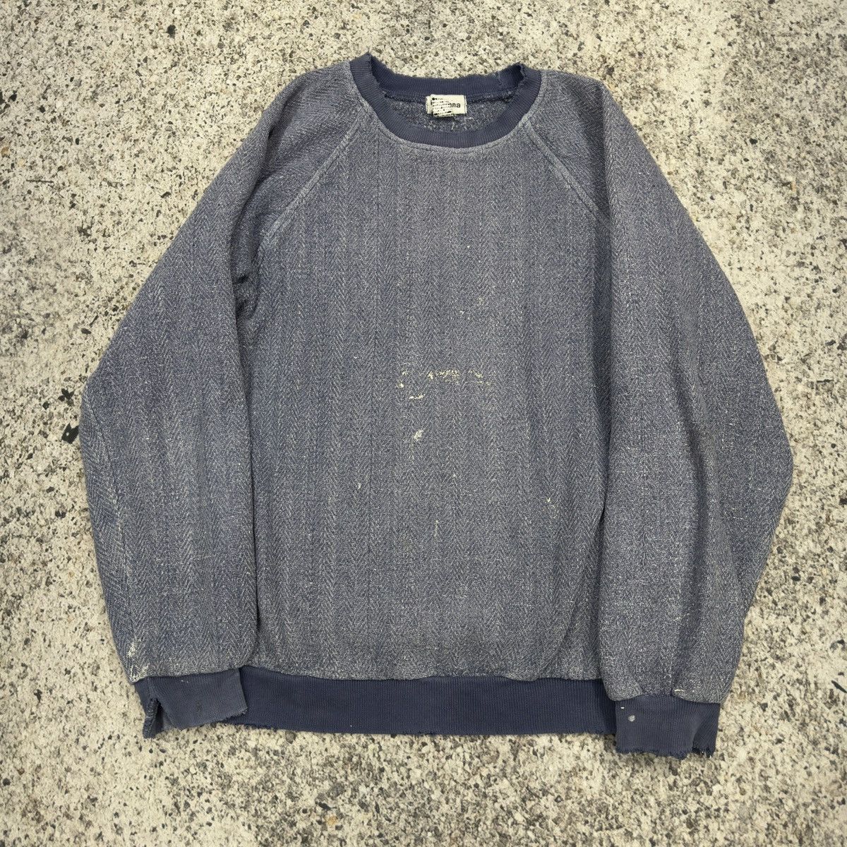 Vintage Thrashed Faded Distressed Blue Sweatshirt ERD Grunge Skater Size US L / EU 52-54 / 3 - 4 Thumbnail